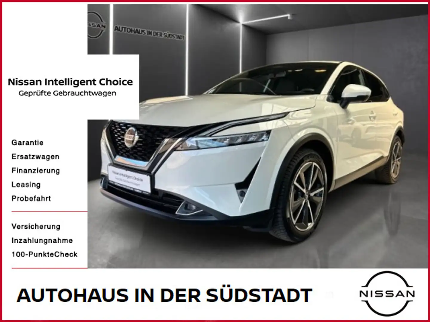 Nissan Qashqai QASHQAI TEKNA 1.3 DIG-T, Kamera, LED, HUD, SH Weiß - 1