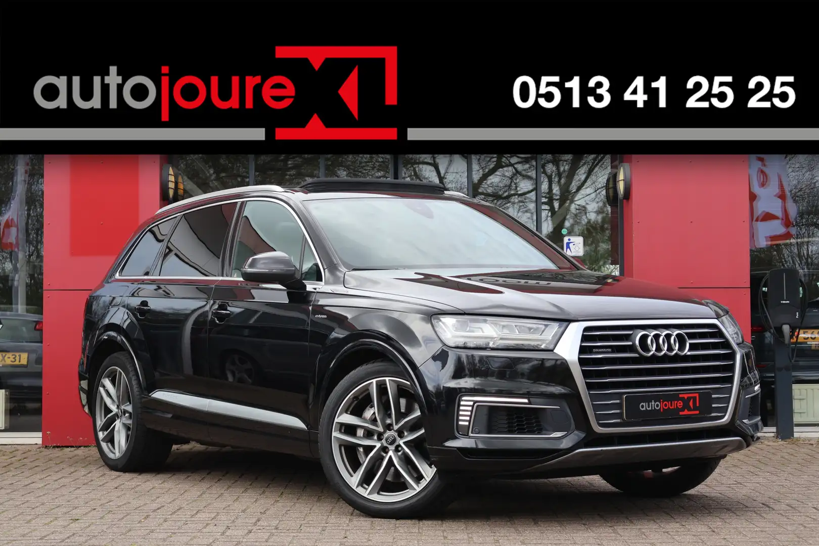 Audi Q7 e-tron 3.0 TDI Quattro Sport | Origineel NL | S-Line | Lu Schwarz - 1
