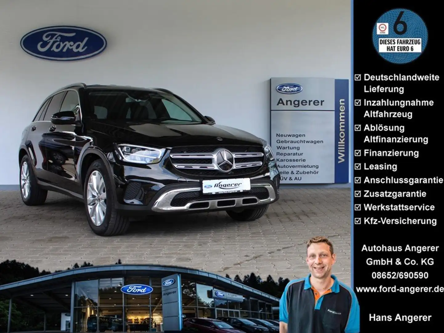 Mercedes-Benz GLC 220 4matic,LED,Navi,Touch,RFK,SHZ,1.Hand,Scheckh,8fach Schwarz - 1