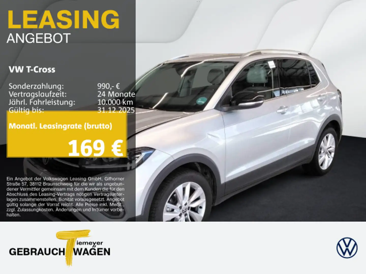 Volkswagen T-Cross 1.0 TSI DSG STYLE LM18 KAMERA IQ.DRIVE N Silber - 1