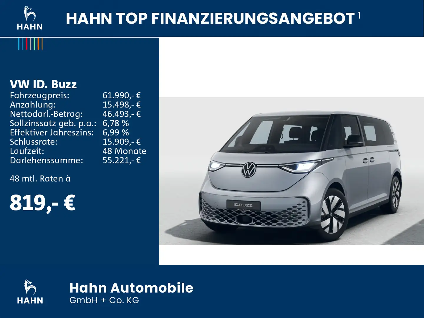 Volkswagen ID. Buzz Pro LR 210kW 7Sitzer KAMERA CLIMATRONIC Stříbrná - 2