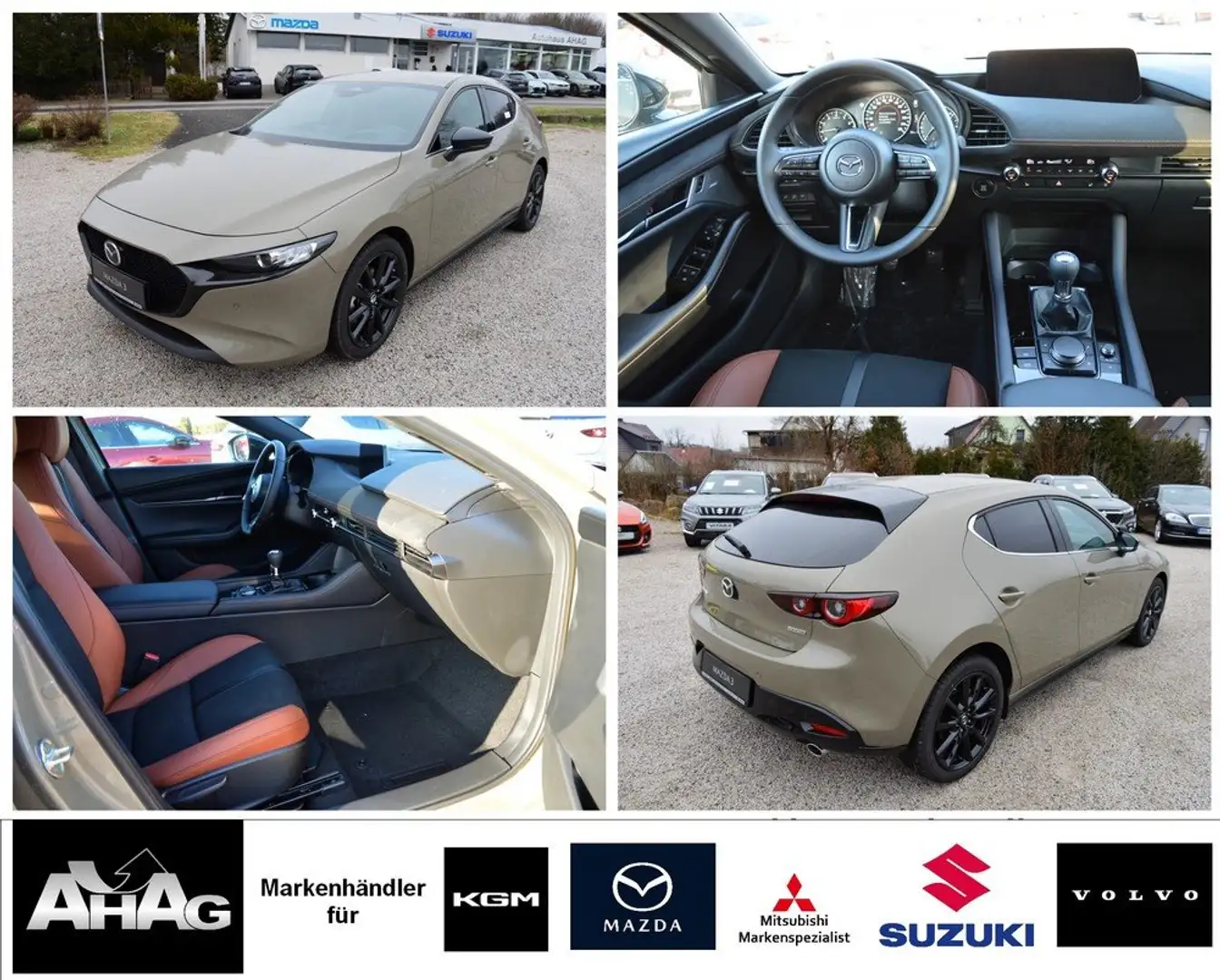 Mazda 3 e-SKYACTIV-G 140 M HYBRID NAGISA *Leder+LED+3xPDC* Grün - 1