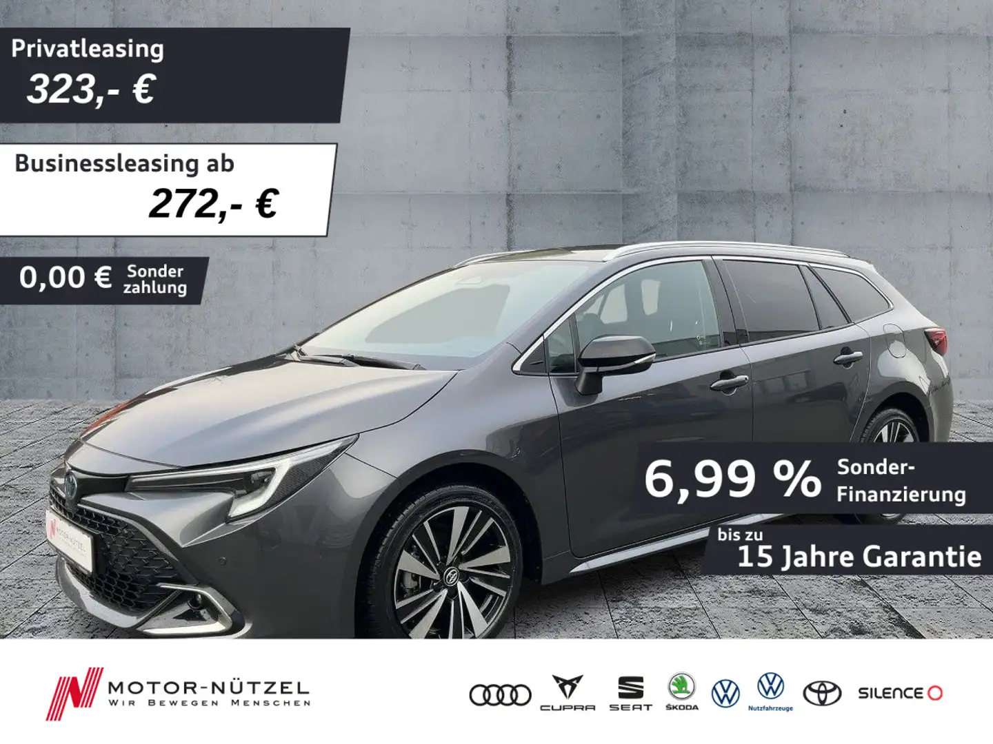Toyota Corolla TS 1.8 Hybrid TEAMPLAYER LED+NAV+ACC+SHZ Grigio - 1