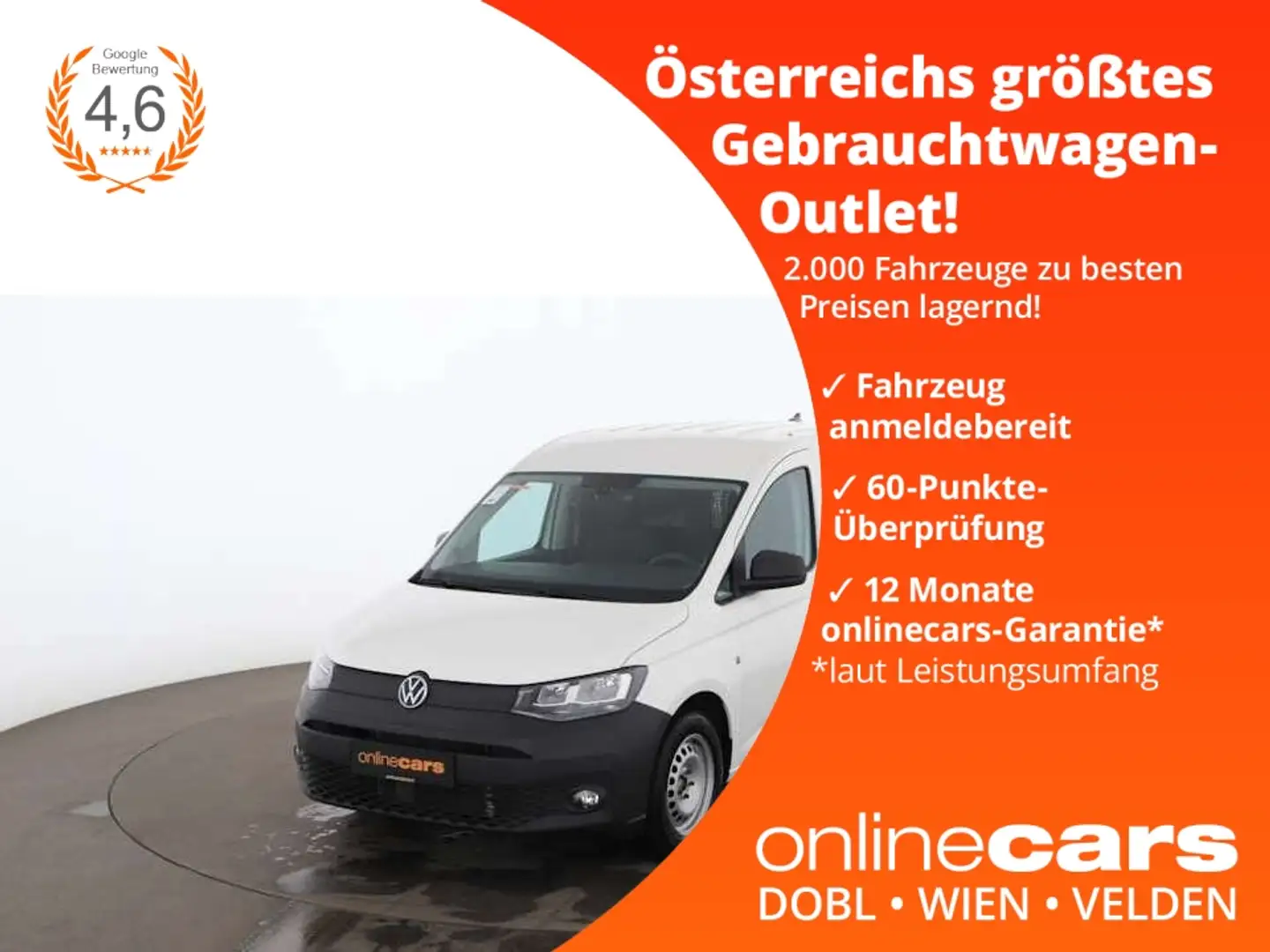 Volkswagen Caddy 2.0 TDI Cargo 4Motion AHK SITZHZG PDC Weiß - 1