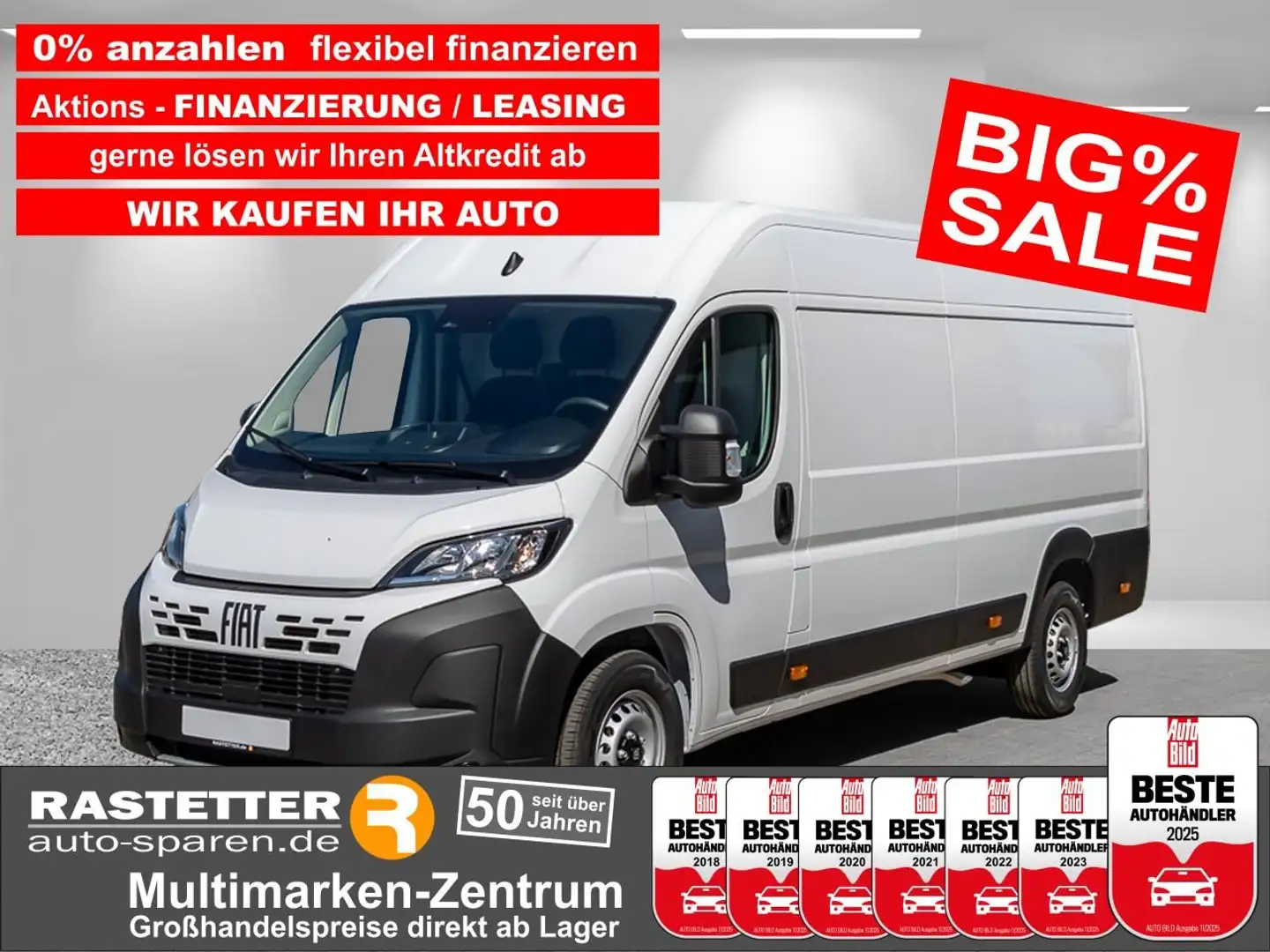 Fiat Ducato 35 L4H2 180 verstärkt+260Grad+Kamera+PDC+Kl Weiß - 1