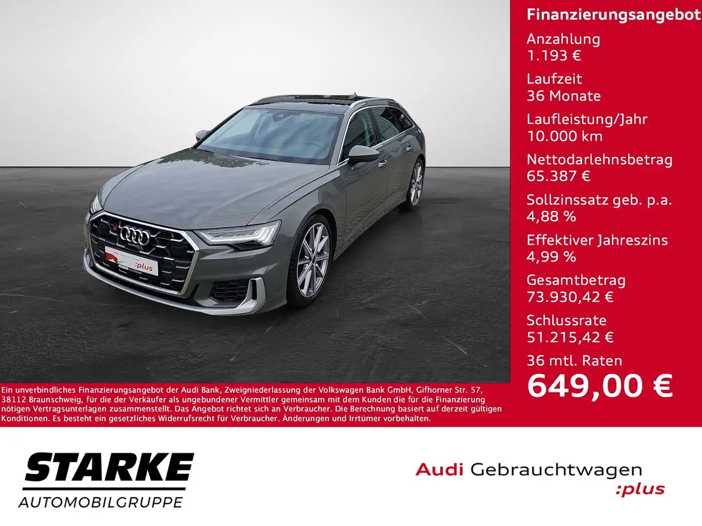 Audi S6 Avant TDI tiptronic quattro NaviPlus Matrix AHK... Grau - 1