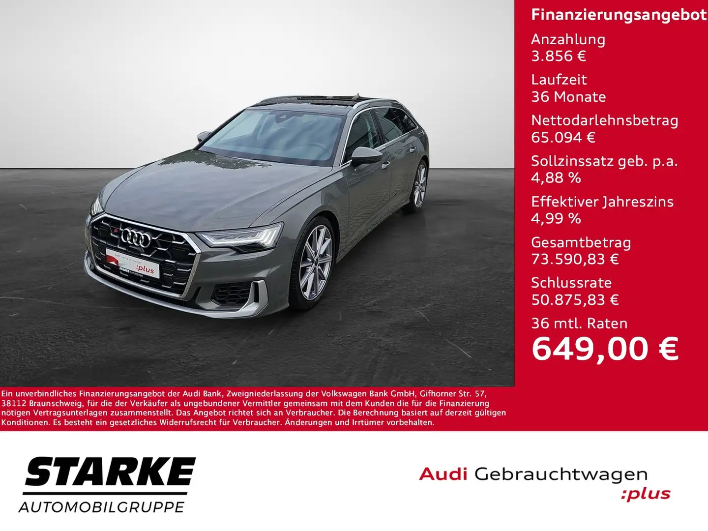 Audi S6 Avant TDI tiptronic quattro NaviPlus Matrix AHK... Grau - 1