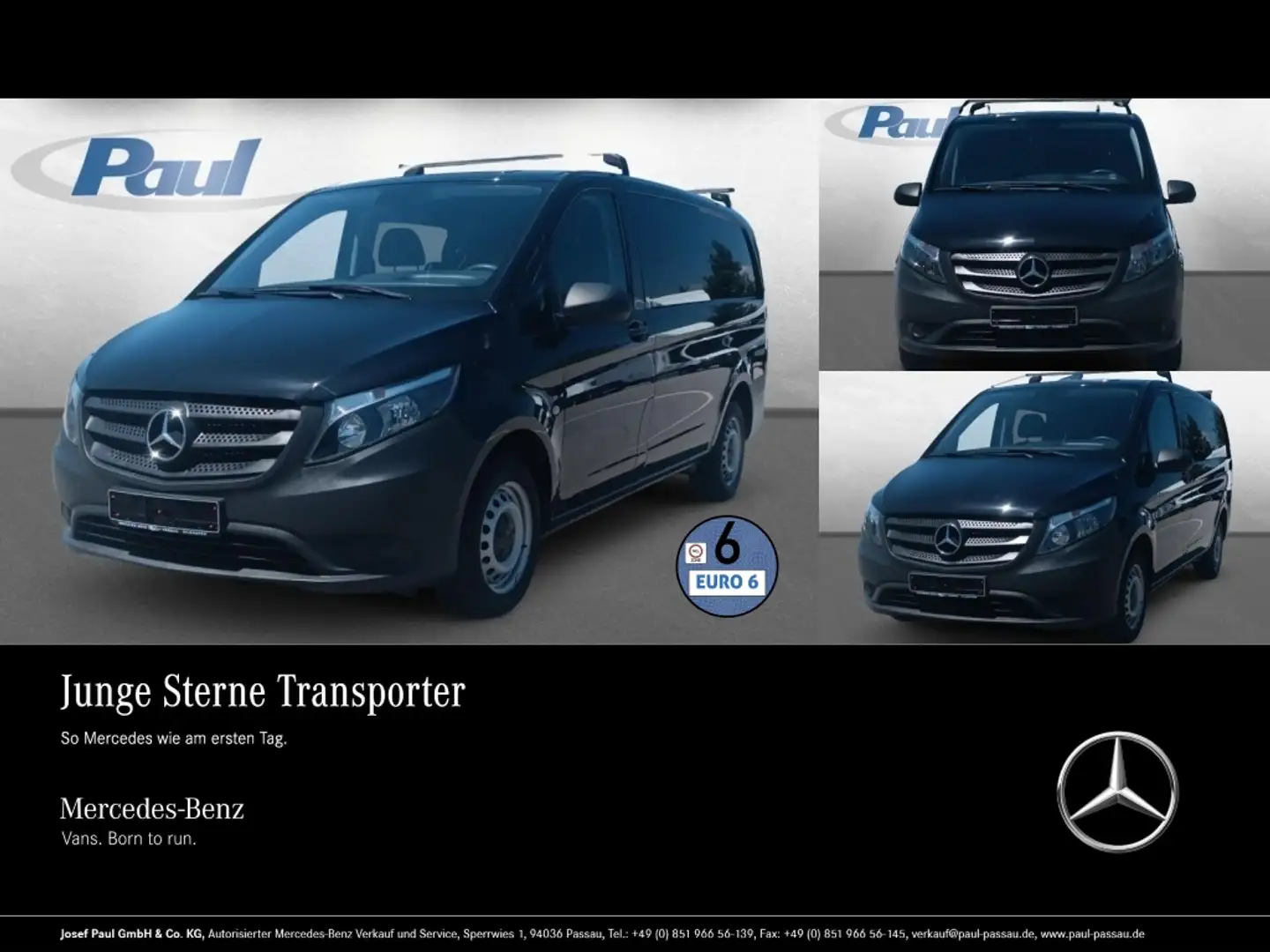 Mercedes-Benz Vito 116 CDI Mixto Navi+Kamera+Klima+2xAirbag Noir - 1