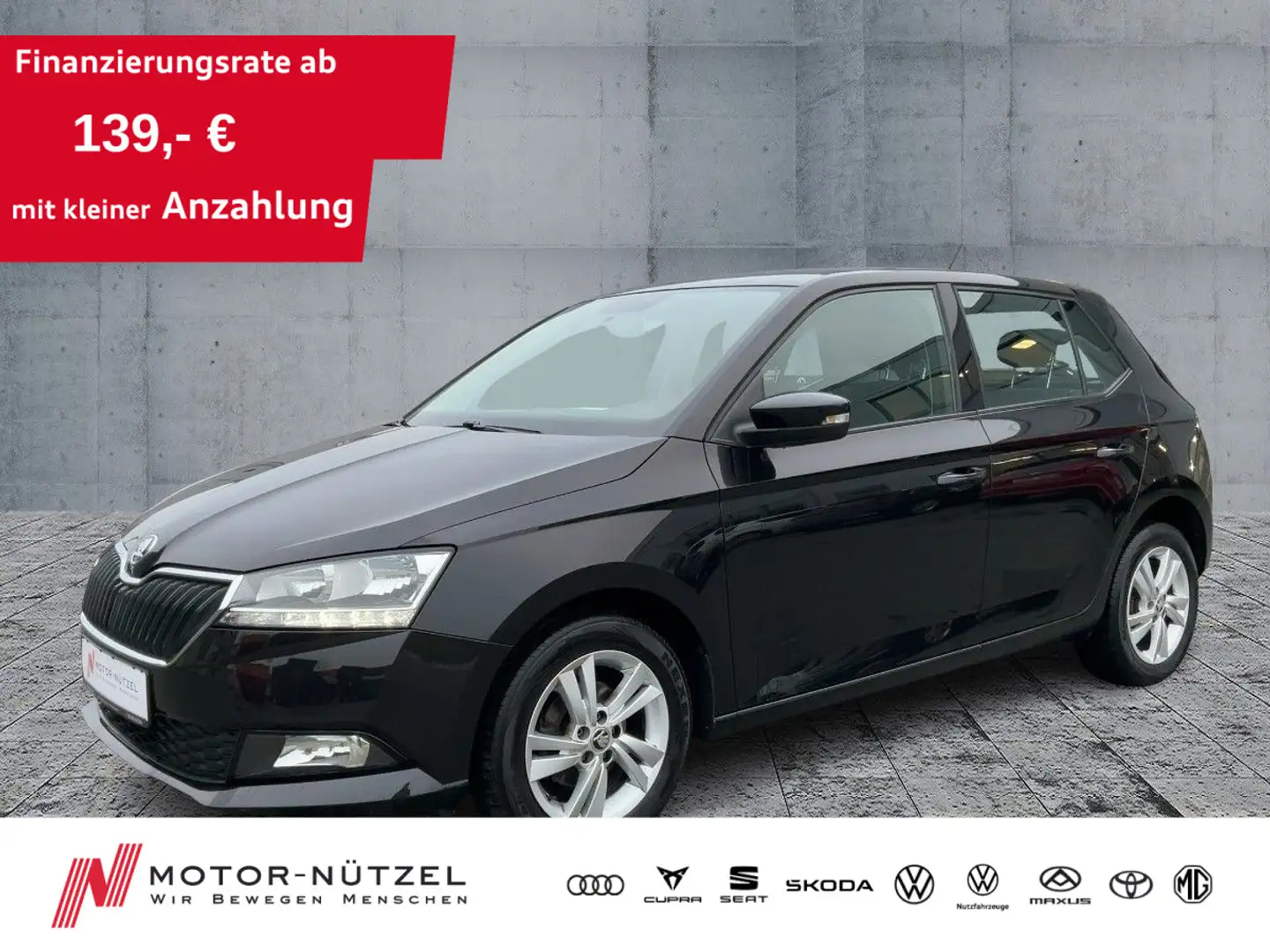 Skoda Fabia 1.0 TSI AMBITION APP+SHZ+RFK+PDC+GRA+15" Zwart - 1