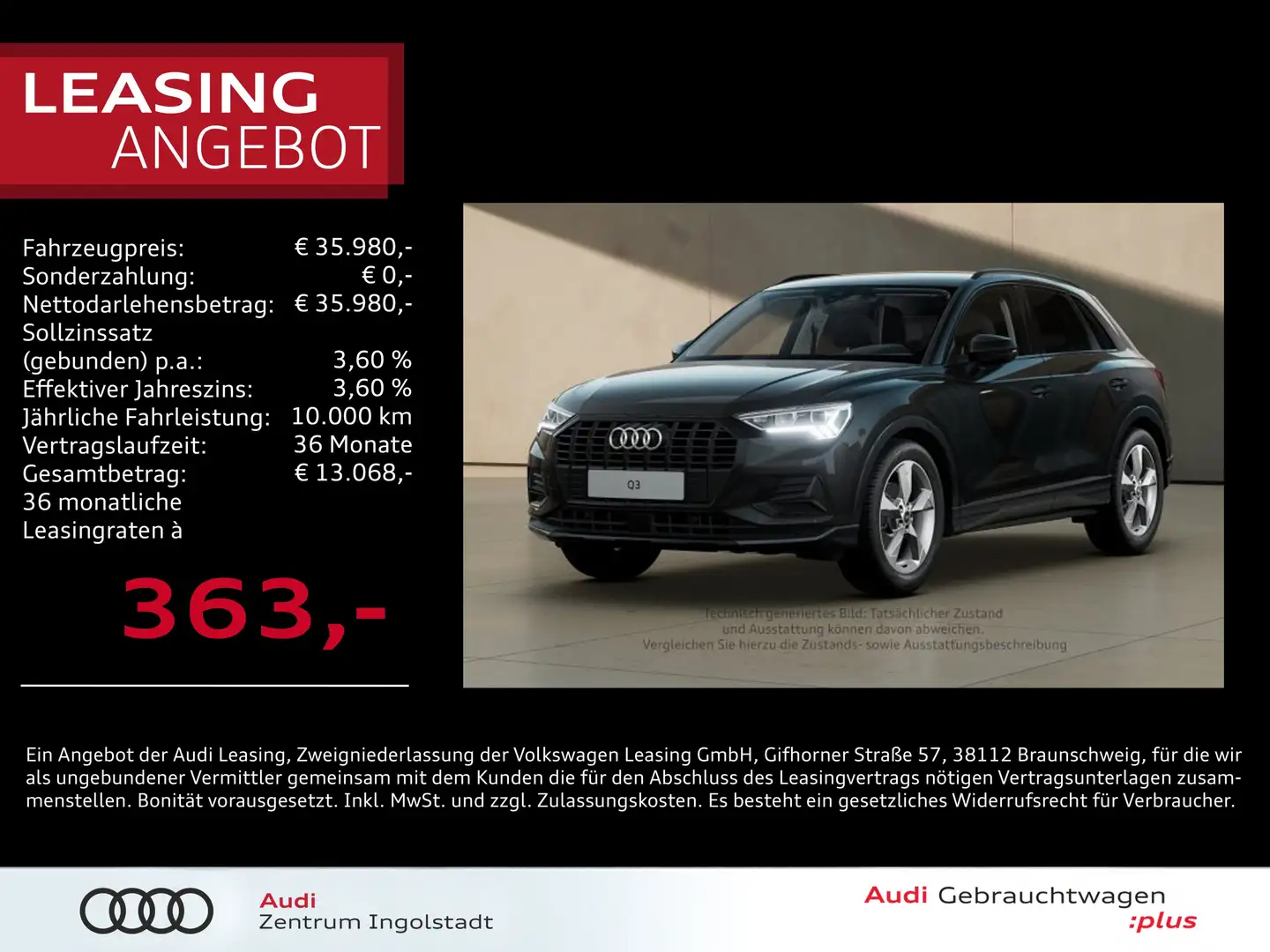 Audi Q3 35 TFSI STHZG LED AHK Optik-schw. 19" advanced Schwarz - 1