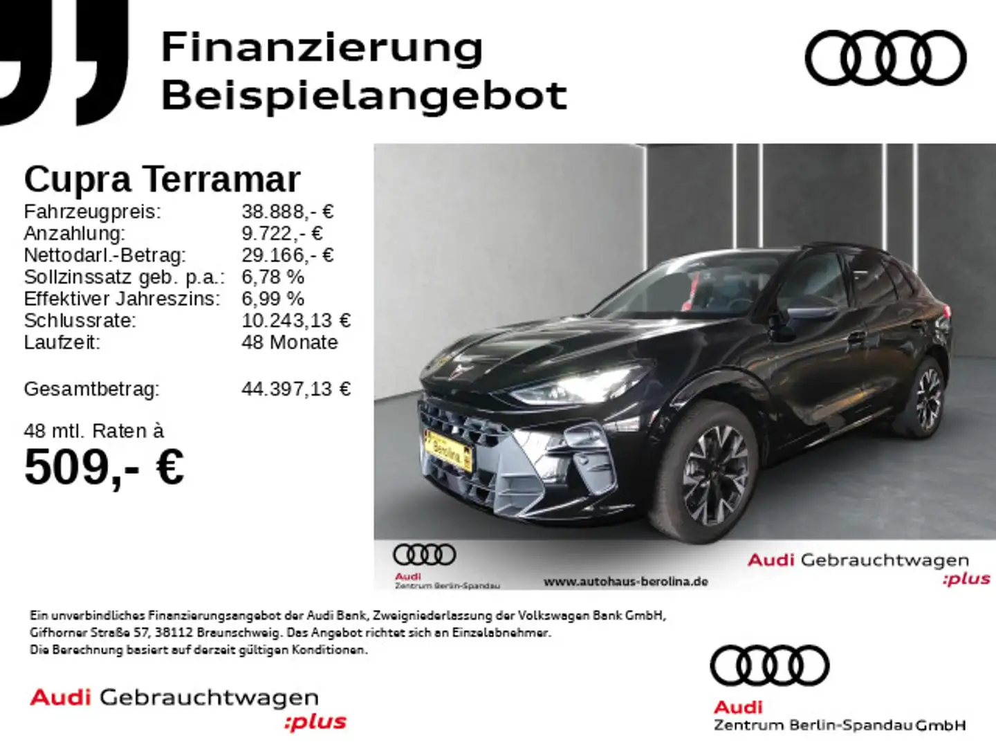CUPRA Terramar 1.5 e-Hybrid DSG *MATRIX*SENNHEISER* Schwarz - 1