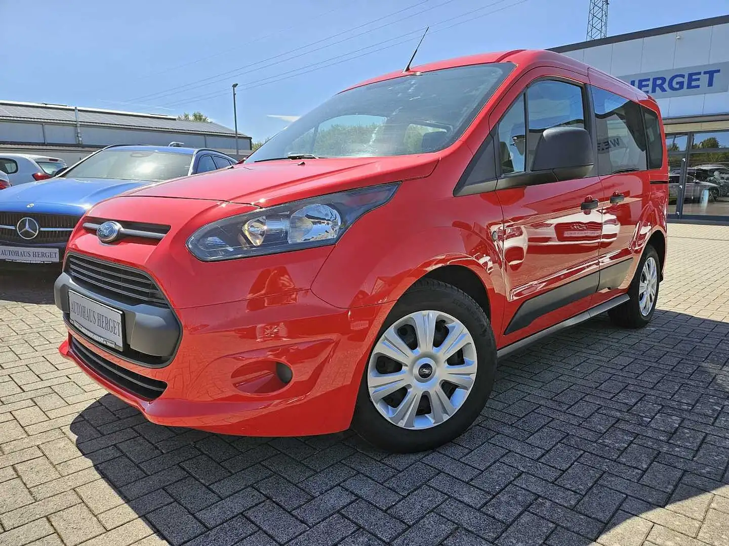 Ford Tourneo Connect 1.0 EcoBoost Start-Stop Ambiente 1.Hand/Scheckheft Rot - 1