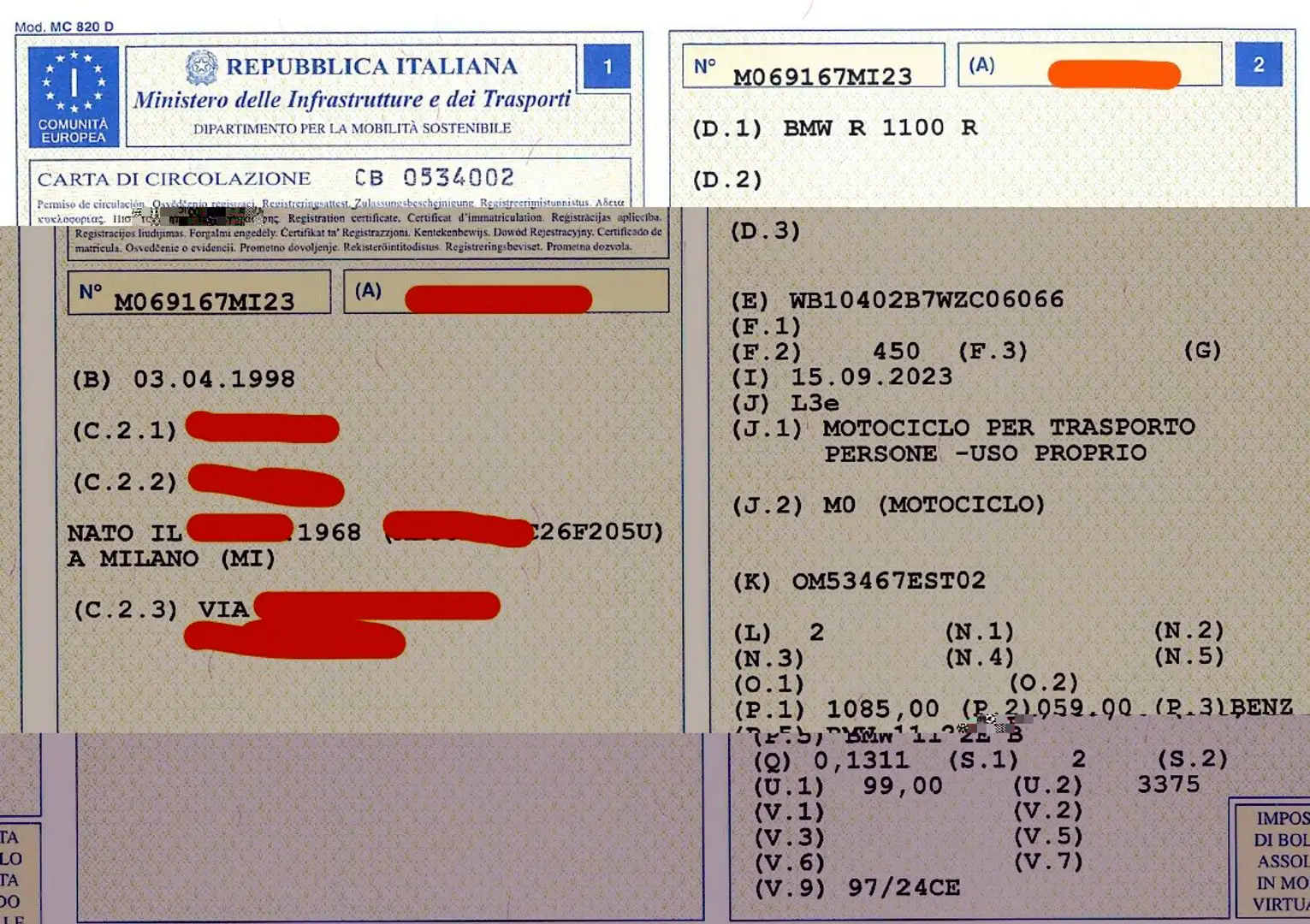 BMW R 1100 R Kék - 2