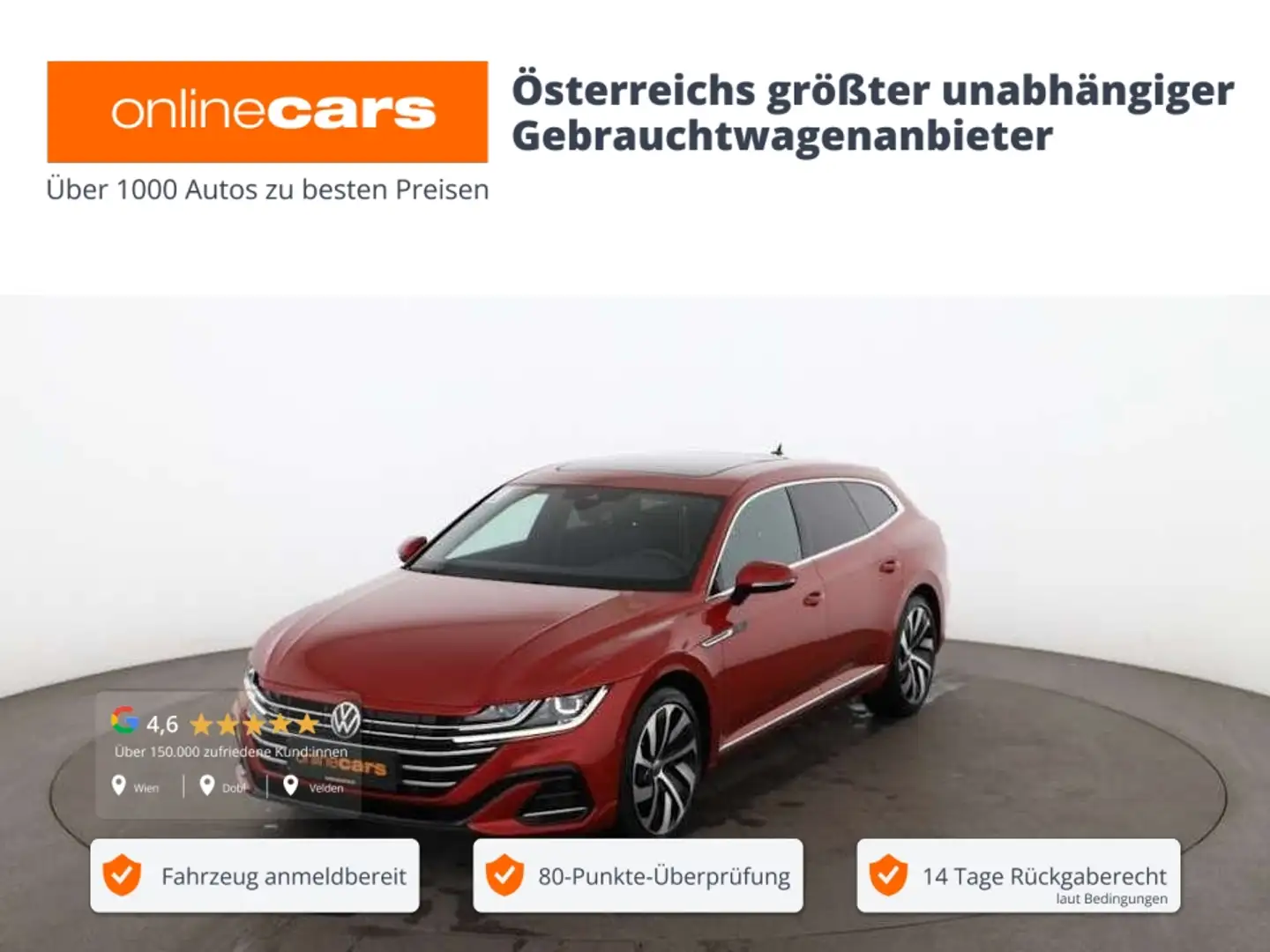 Volkswagen Arteon SB 1.4 TSI R-Line PHEV Aut LED SKY RADAR Rot - 1