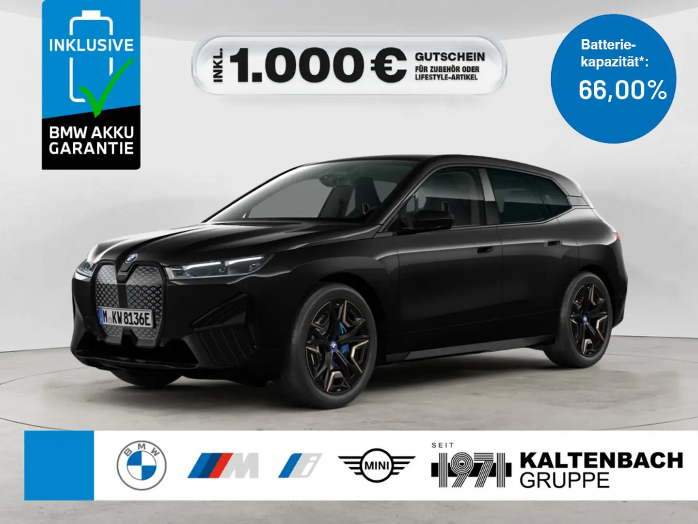 BMW iX xDrive40 AHK 360° LASER HUD ACC NAVI H/K Schwarz - 1