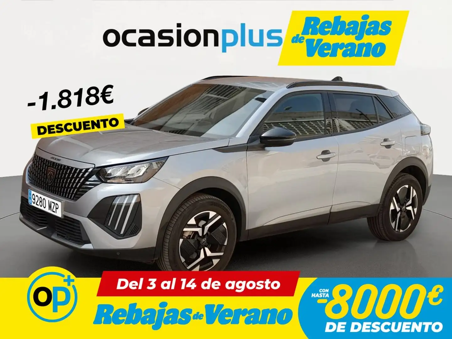 Peugeot 2008 Hybrid Allure eDCS6 145 Gris - 1