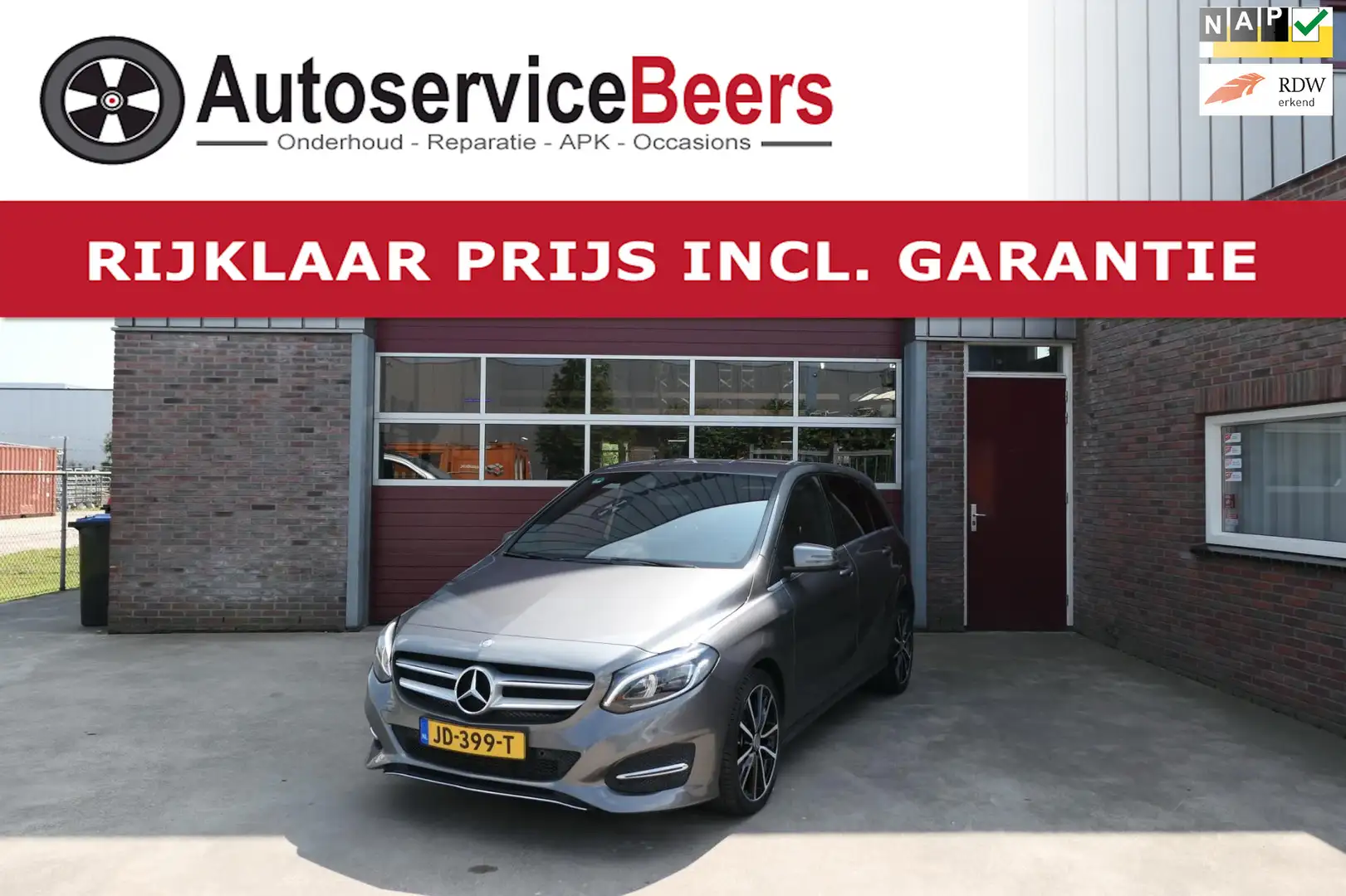 Mercedes-Benz B 180 Ambition, Automaat, PDC, Navi, LMV, All-seasons, R Gris - 1
