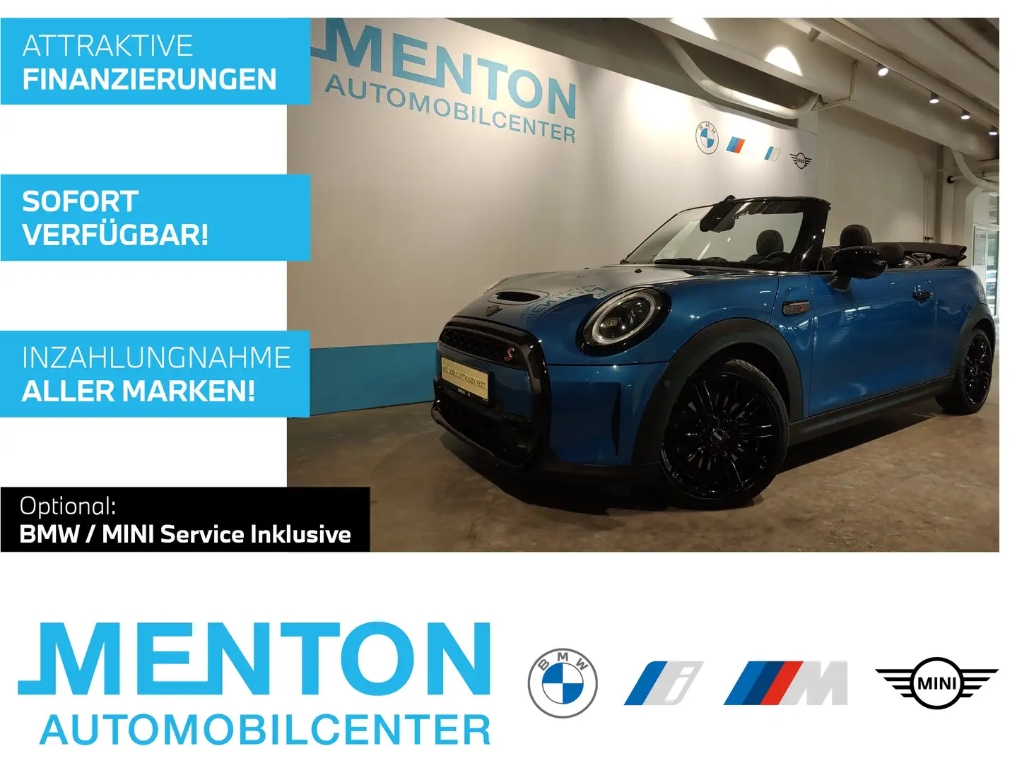 MINI Cooper S Cabrio Cooper S LED/Navi/Komfortzg./Tempomat/Shz Синій - 1