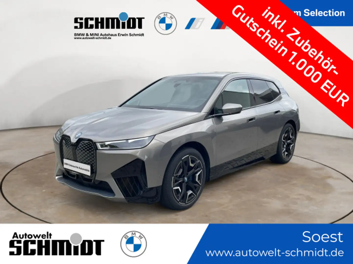 BMW iX xDrive50 Sportpaket / NP= 121.550,- / AHK / Grau - 1