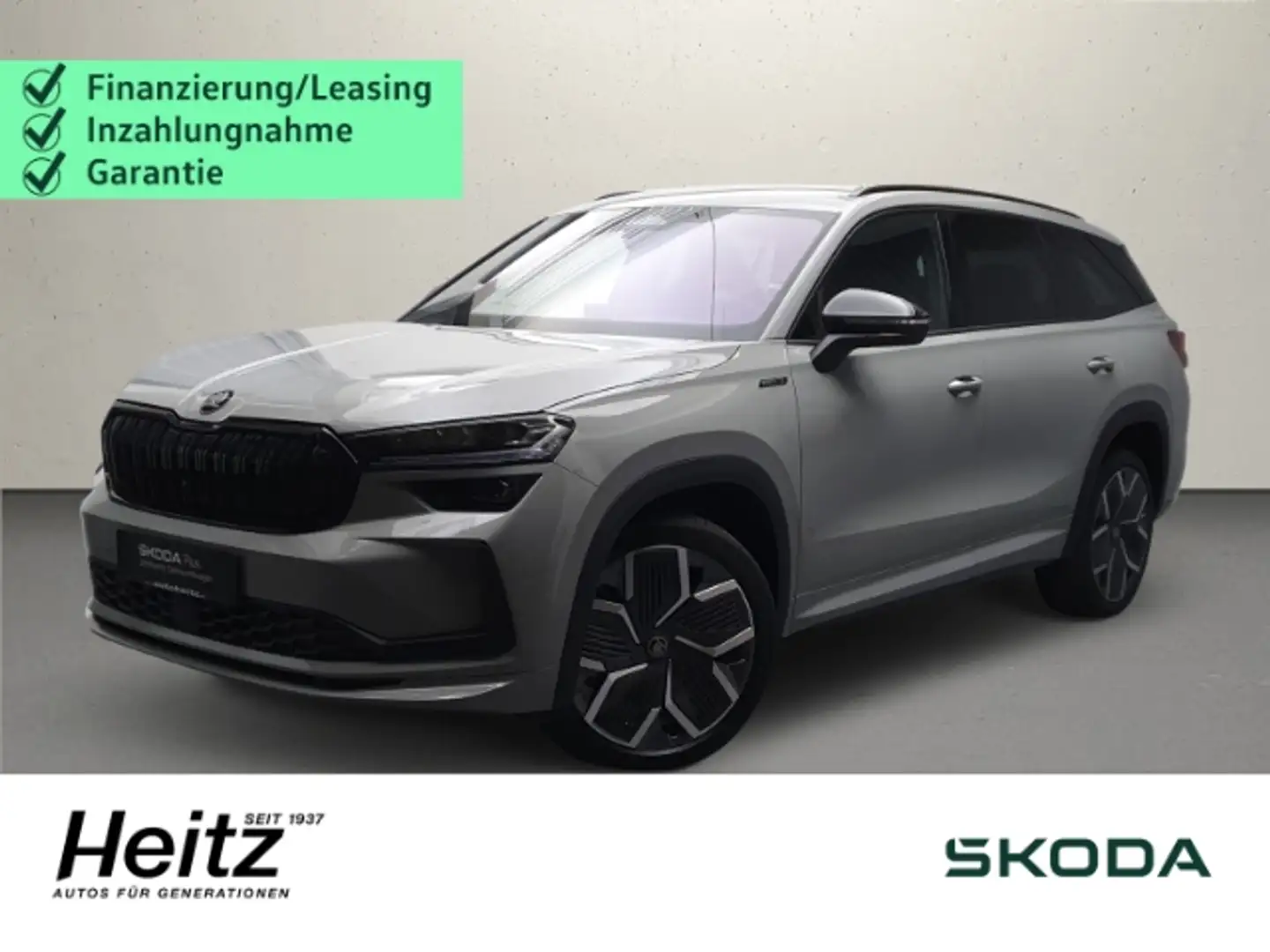 Skoda Kodiaq TDI 4x4 DSG Sportline Standhzg AHK Navi Grijs - 1