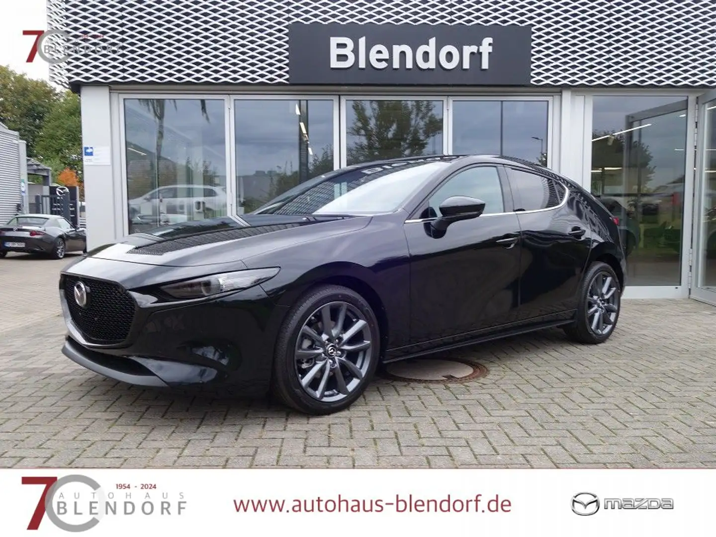 Mazda 3 2,5 L Exclusive 140 BOSE|Navi|360 Kamera Zwart - 1