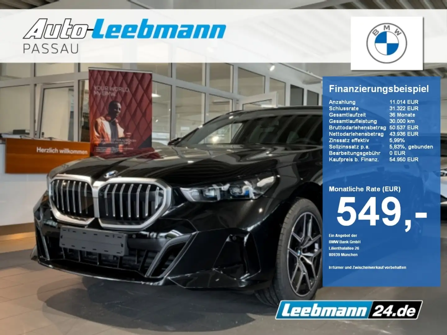 BMW 520 d Touring M-Sportpaket AutobahnAssi/HK-HiFi Schwarz - 1