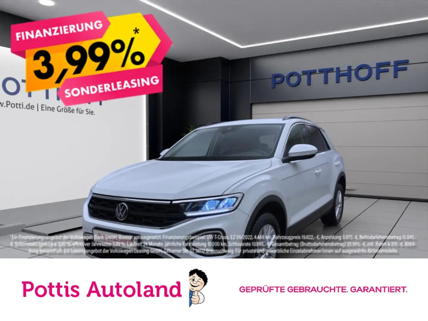Volkswagen T-Roc 1.0 TSI LIFE NAVI PDC LED SITZHZG Weiß - 1
