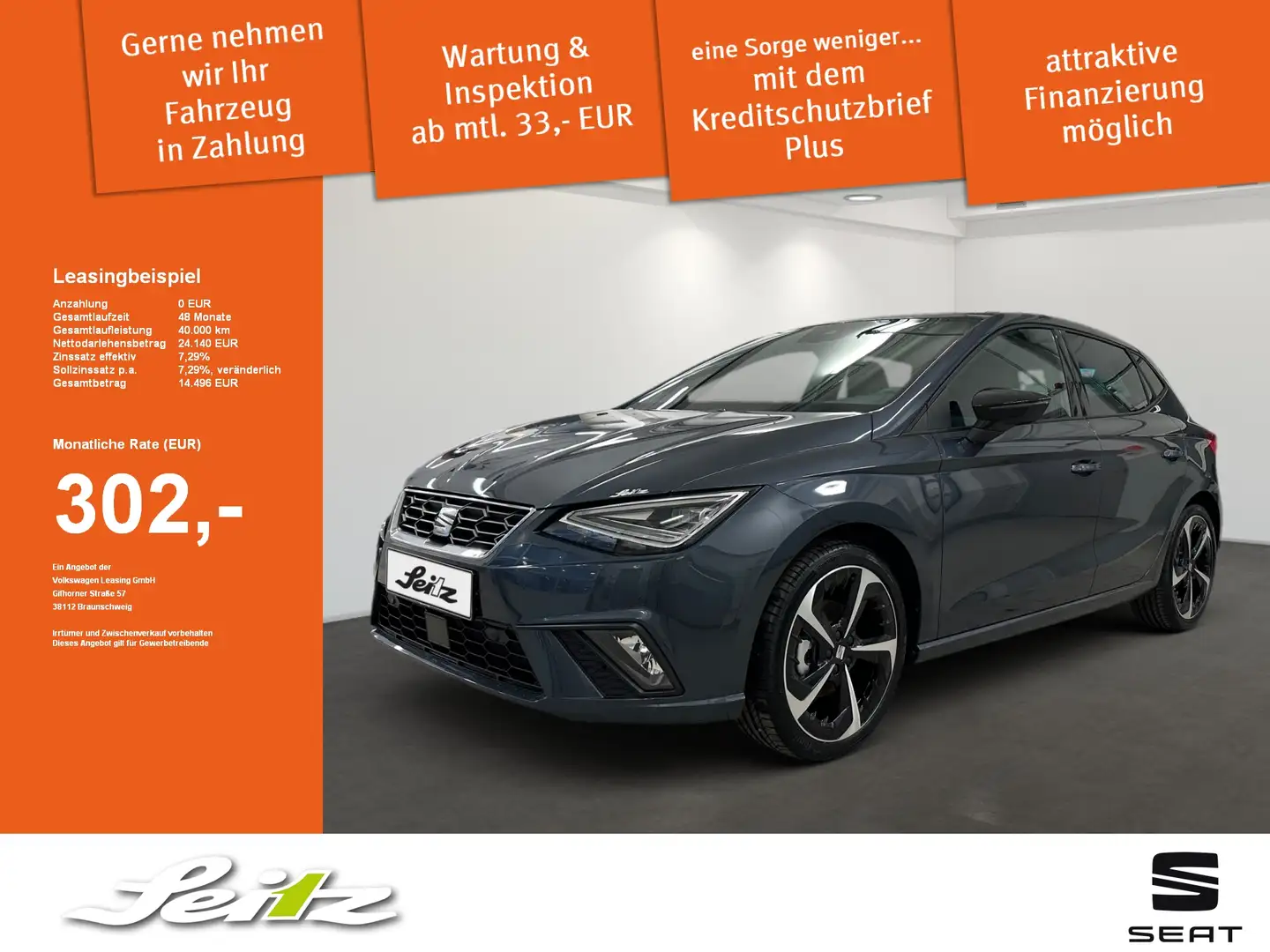 SEAT Ibiza 1.0 TSI FR *BEATS*NAVI*KAMERA*SITZH* Grijs - 1