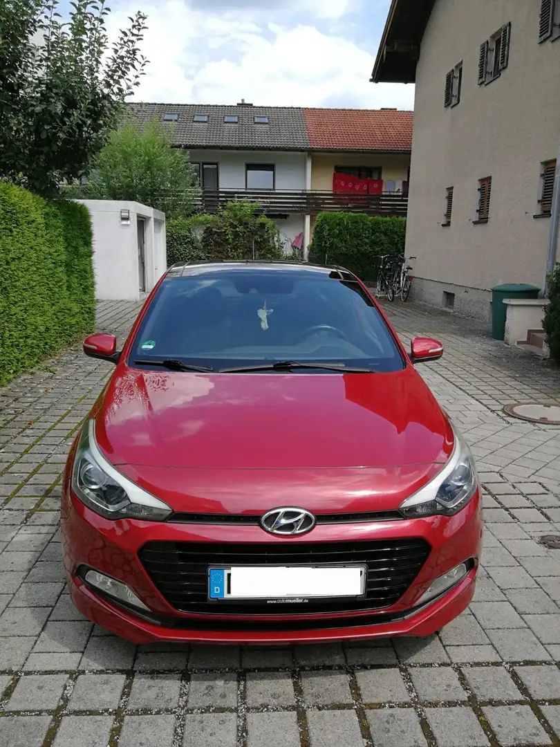 Hyundai i20 blue 1.0 T-GDI Passion, Panorama-Glasschiebedach Rot - 2