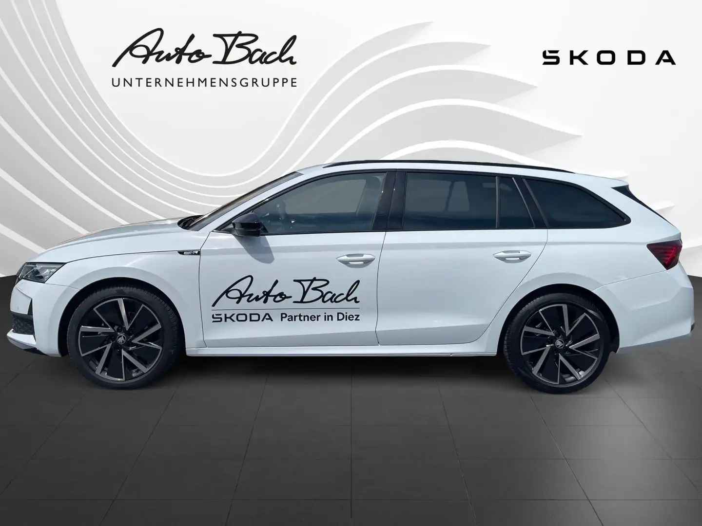 Skoda Octavia Combi 2.0 TDI Sportline DSG Navi LED HuD Weiß - 2