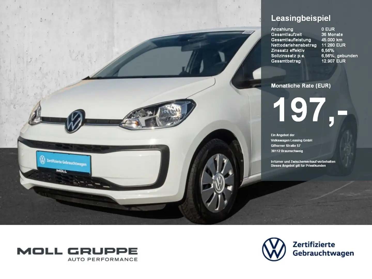 Volkswagen up! move  KAM PDC Weiß - 1