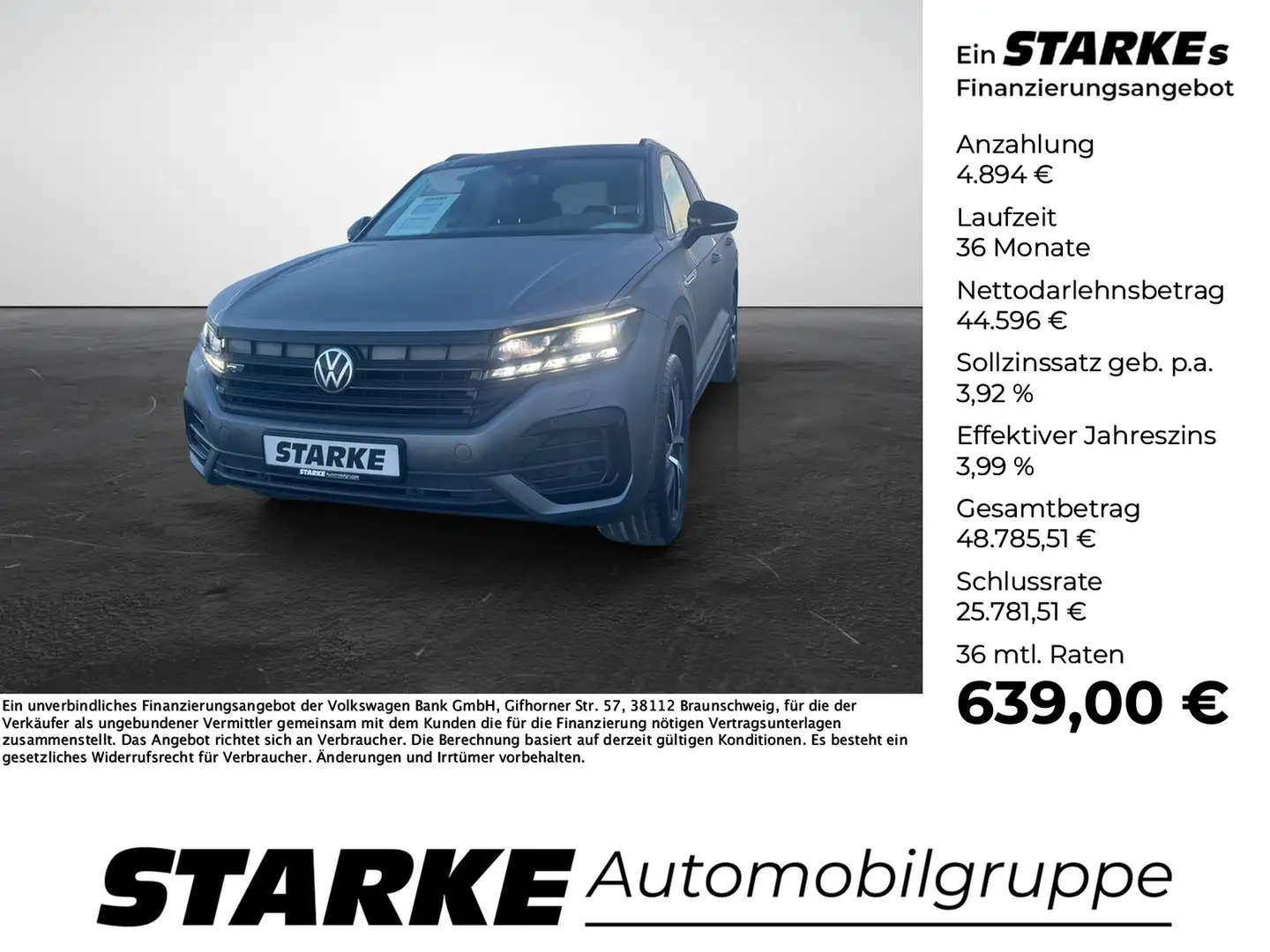 Volkswagen Touareg 3.0 TDI 4M R-Line Black Style Grau - 1