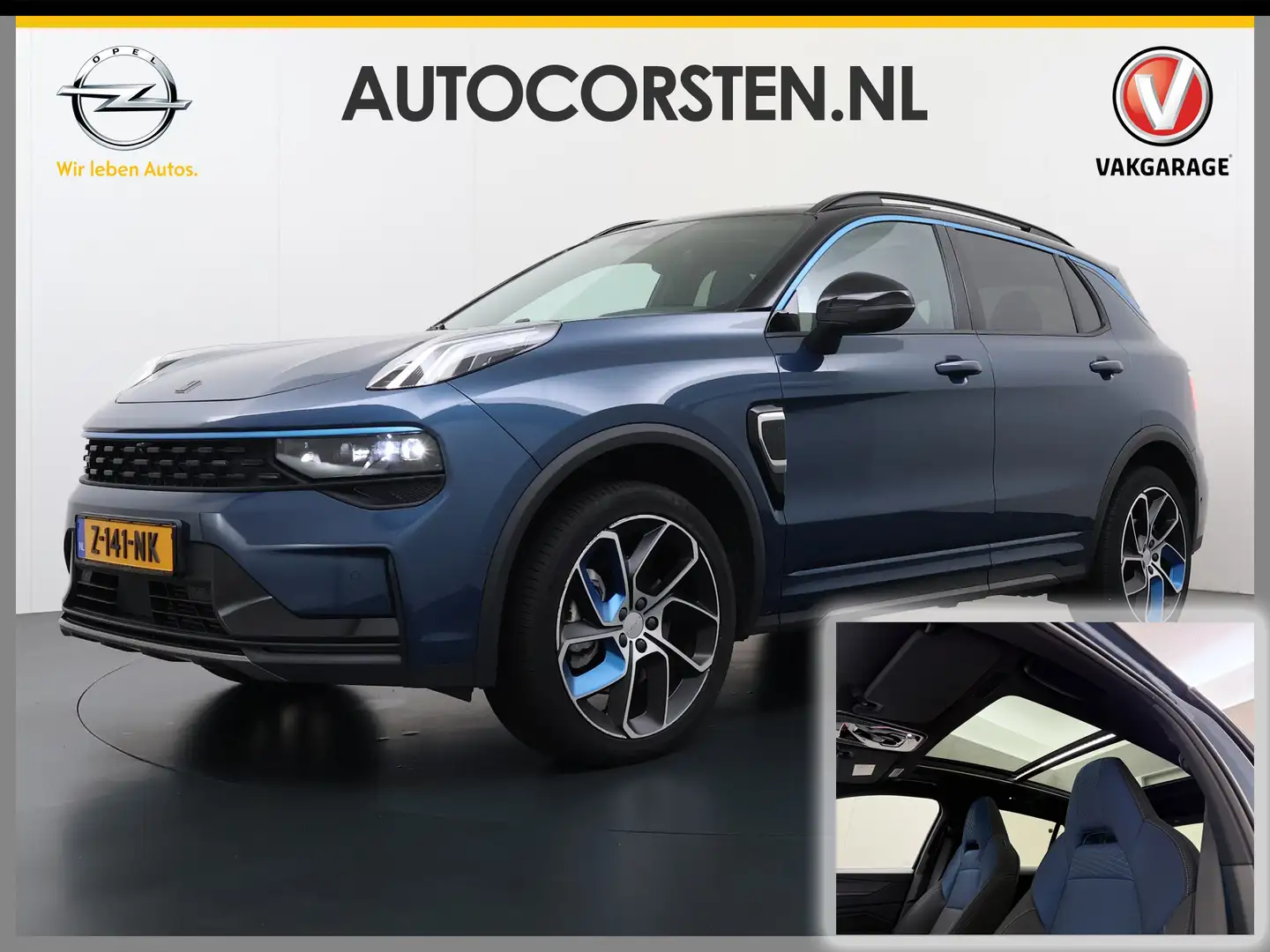Lynk & Co 01 AUT-7 261pk PHEV Zwarte-Hemel Pano-Schuifdak Lmv 2 Blu/Azzurro - 1