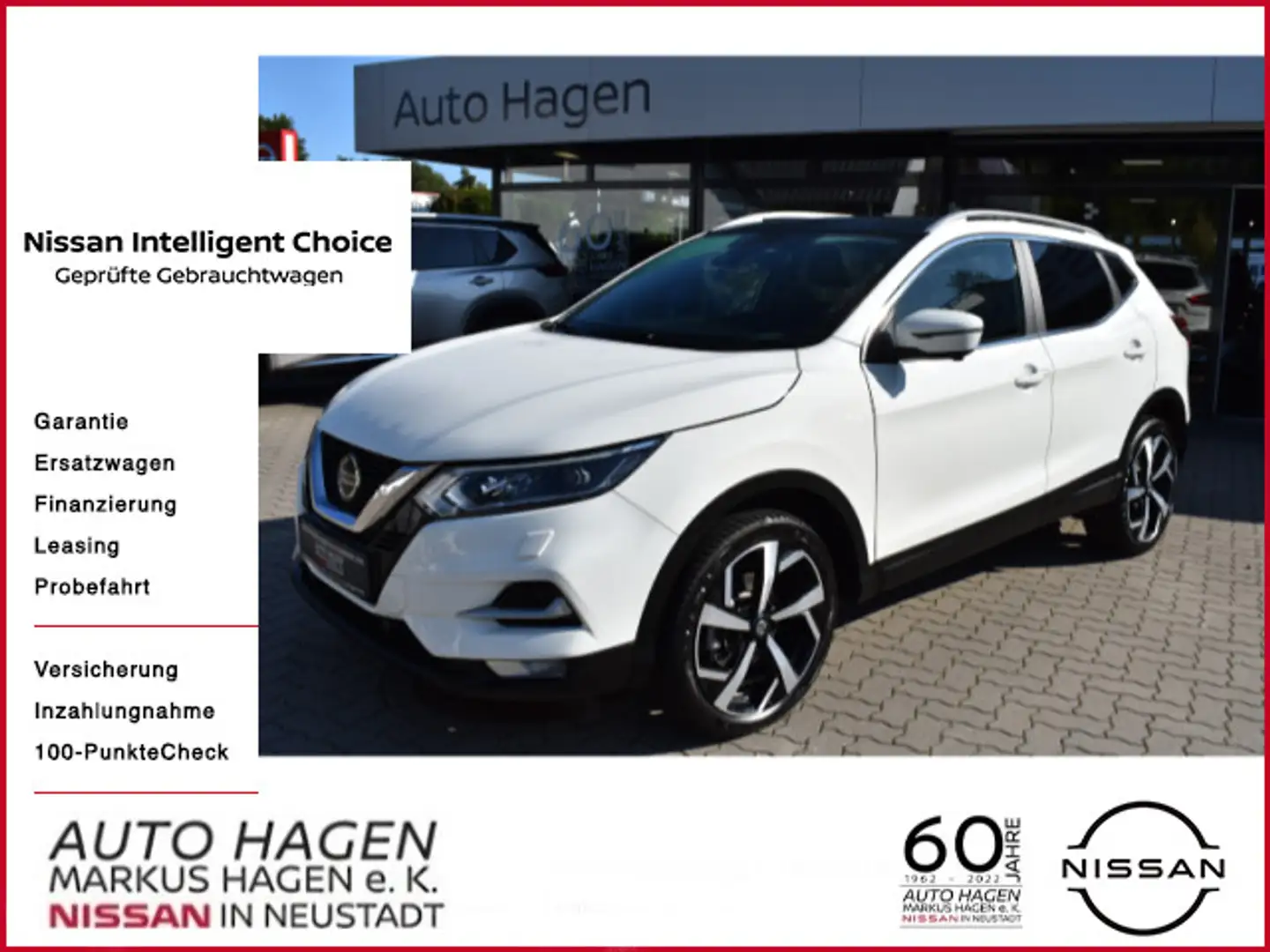 Nissan Qashqai 1.6 DIG-T Tekna GJR auf 19" Alu AHK NAVI Weiß - 1