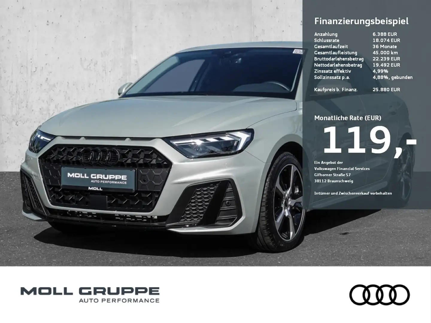 Audi A1 Sportback S line 25 TFSI S tronic (Navi plus*optik Argintiu - 1