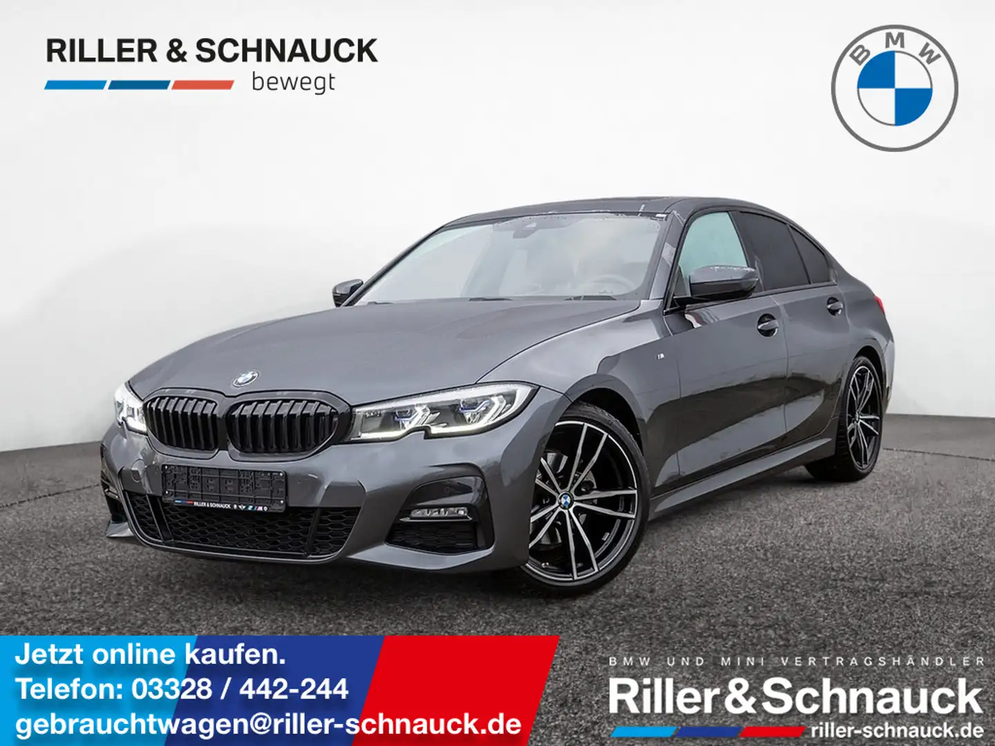 BMW 320 d M-Sport LASER+HUD+NAVI+eGSD+LEDER+KEYLES Grau - 1