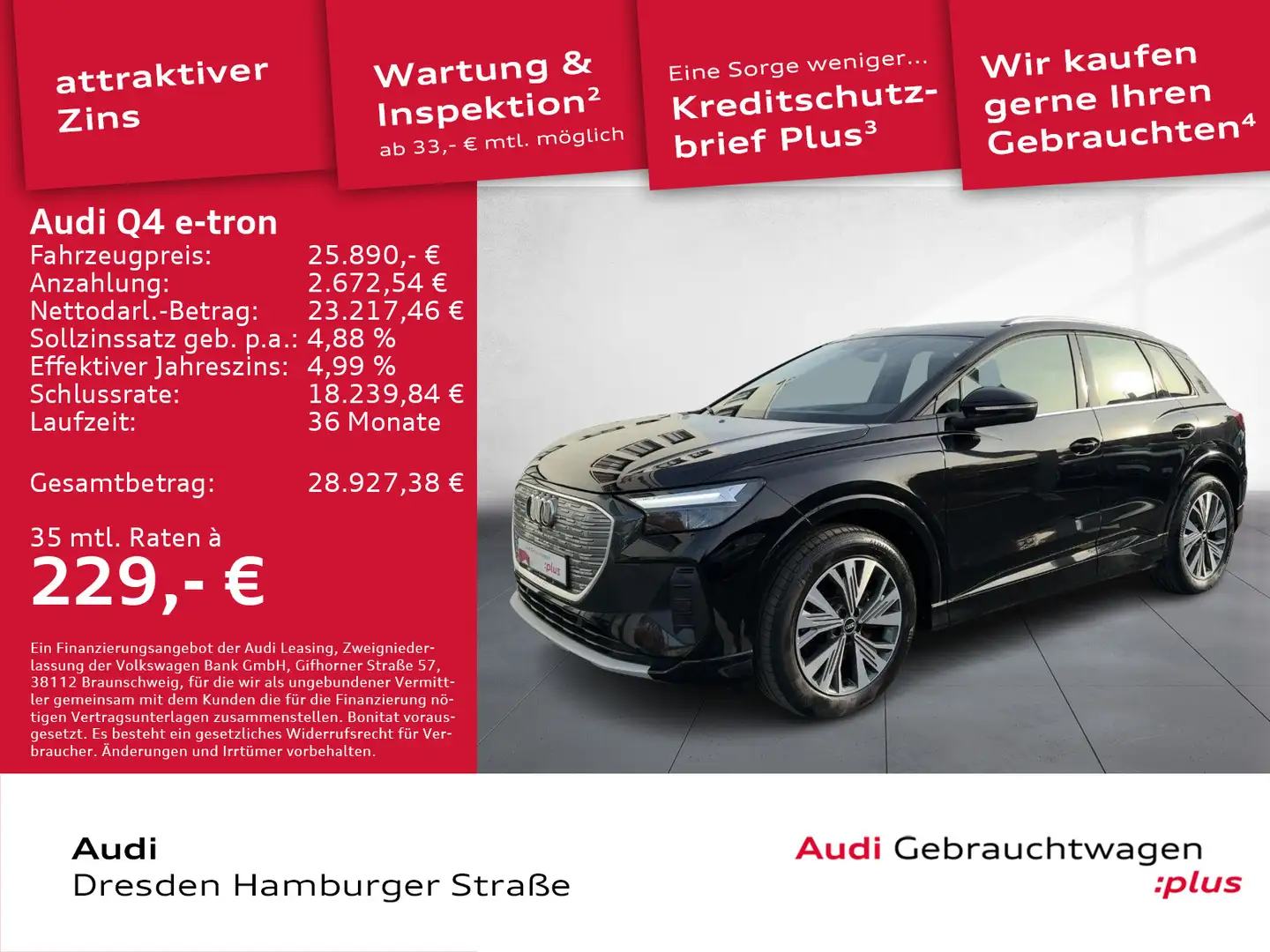 Audi Q4 e-tron 35 advanced LED Navi Noir - 1