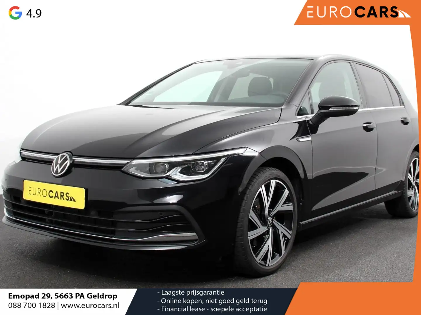 Volkswagen Golf 1.5 eTSI 150pk DSG Style Climate control Adaptive Zwart - 1