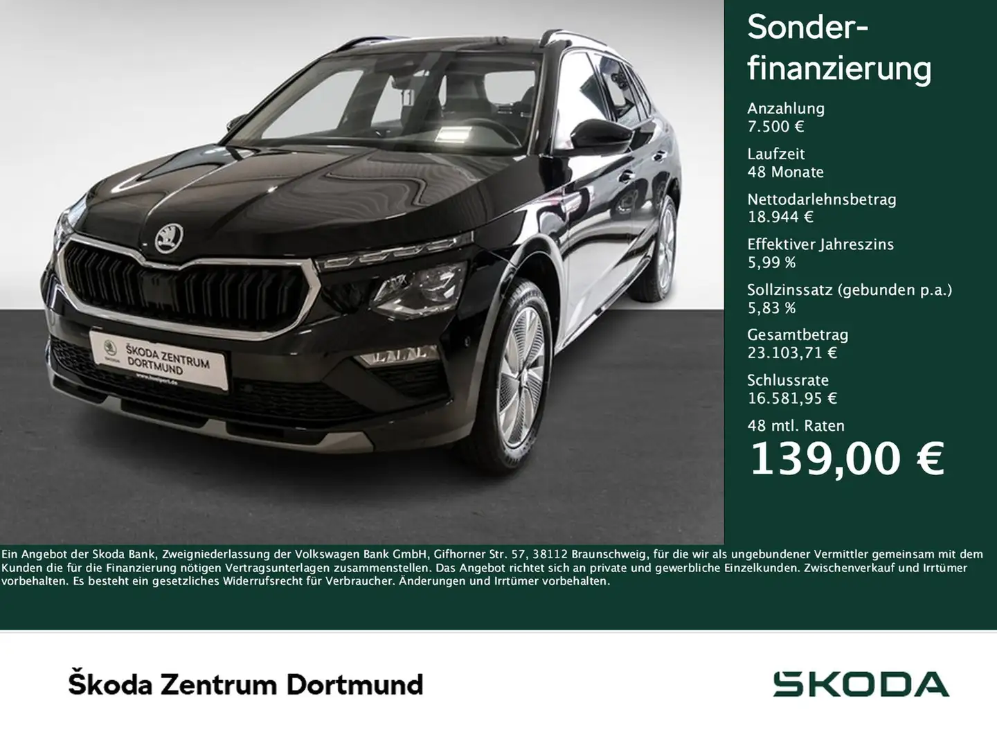 Skoda Kamiq 1,5 TSI DSG Selection NAVI LED FAHRERASSISTENZ ... Schwarz - 1