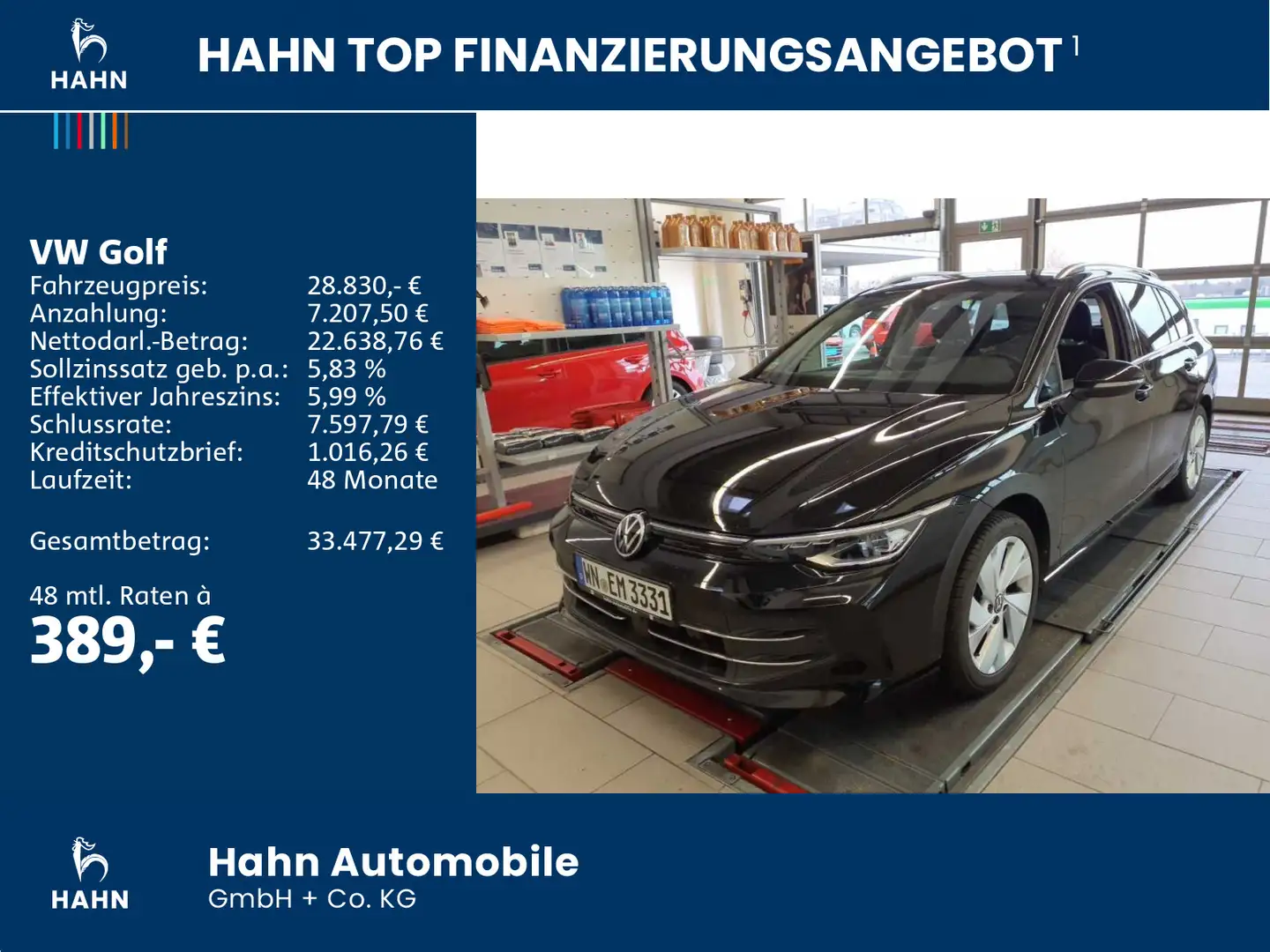 Volkswagen Golf Variant VIII 1.5 eTSI DSG Style Navi LED Schwarz - 2