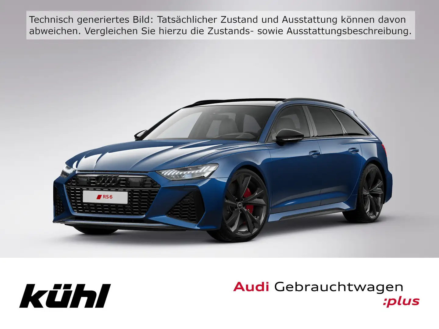 Audi RS6 4.0 TFSI Q Tip. LED/ACC/Standhzg./HuD Blau - 1