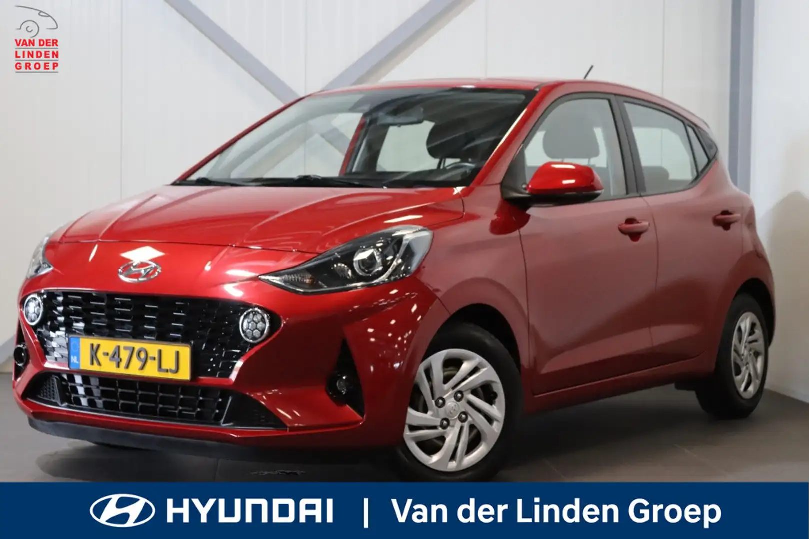 Hyundai i10 1.0 Premium Clima|Carplay|Cam|Navi|Pdc| "RIJKLAARP Rood - 1