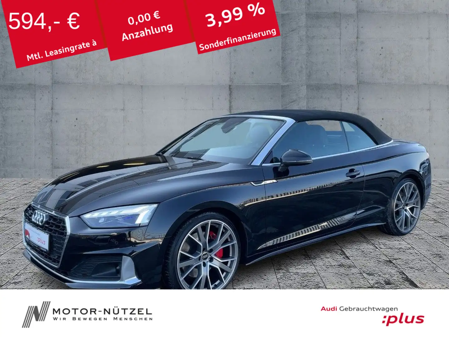 Audi A5 45 TFSI QU ADVANCED MATRIX+HuD+ACC Schwarz - 1