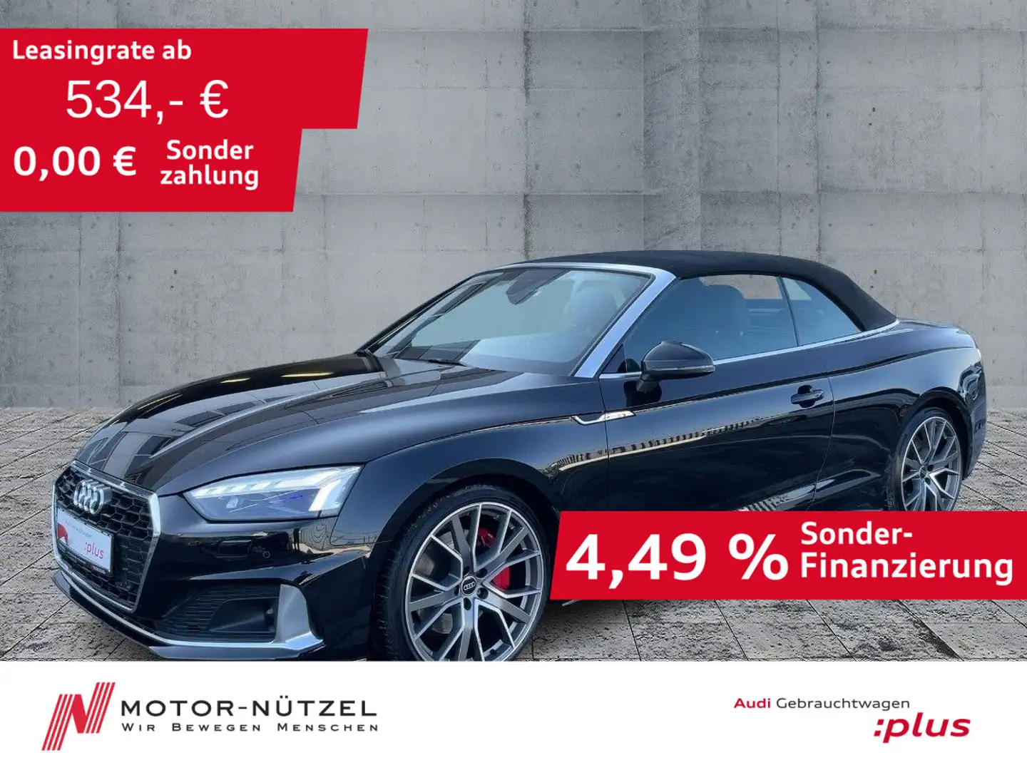 Audi A5 45 TFSI QU ADVANCED MATRIX+HuD+ACC Schwarz - 1