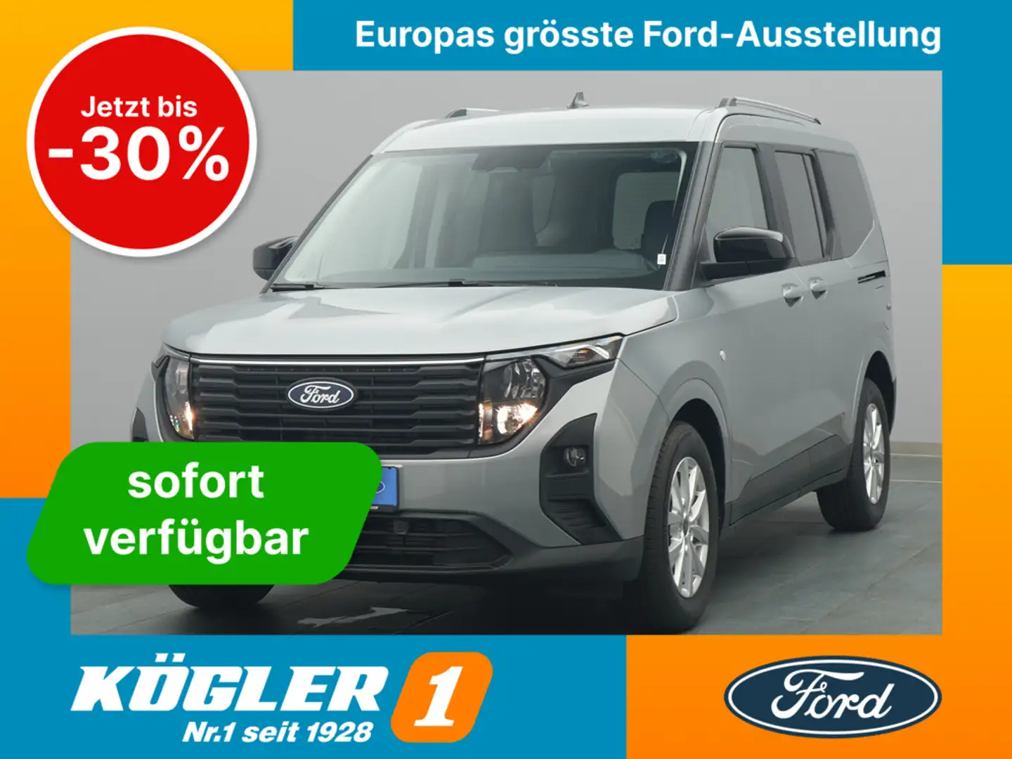Ford Tourneo Courier Titanium 125PS Aut./PDC -9%* Argento - 1