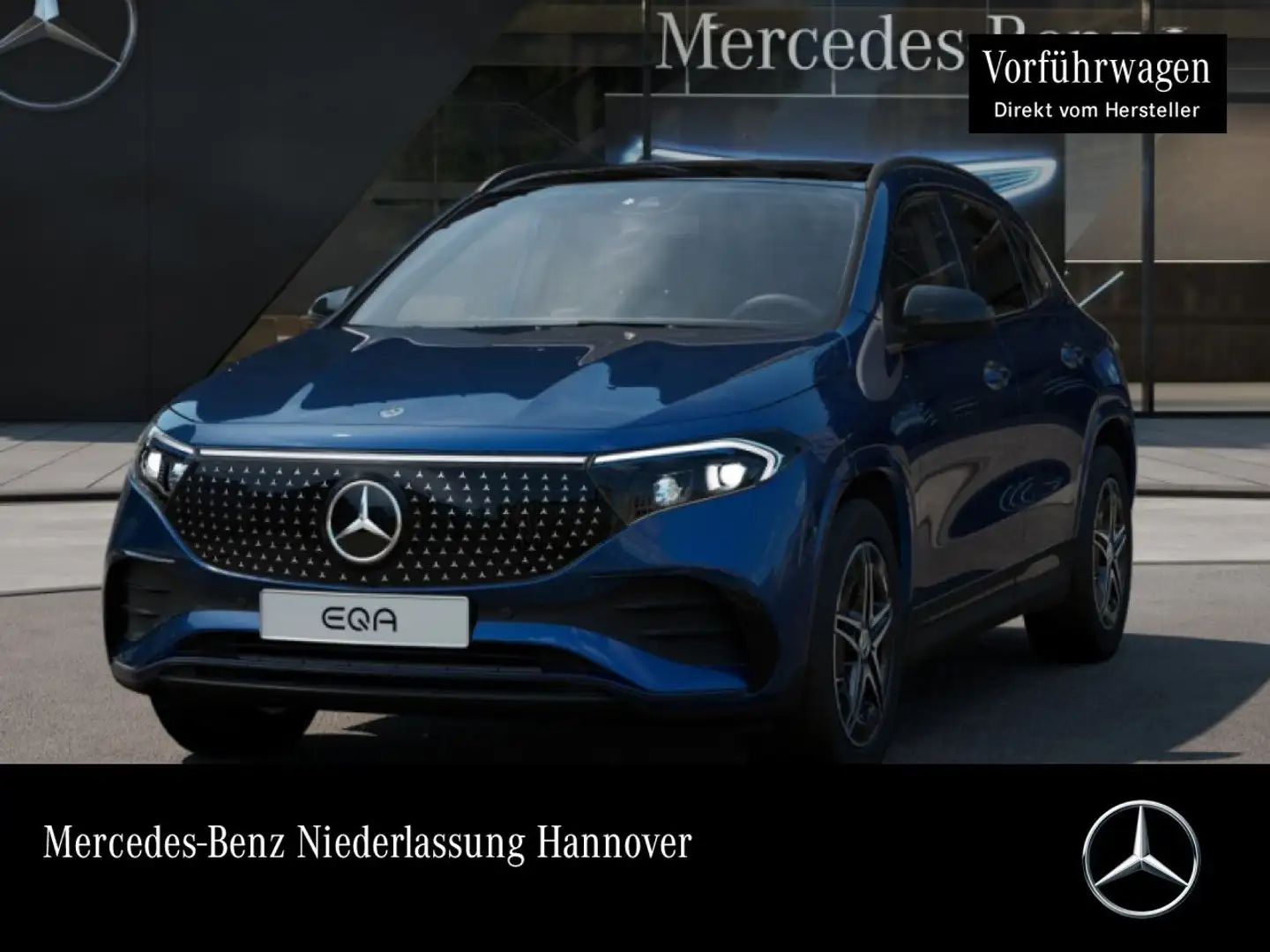 Mercedes-Benz EQA 300 4M AMG+NIGHT+ADVANCED+AHK+PANO+KAMERA+SPUR Blau - 1