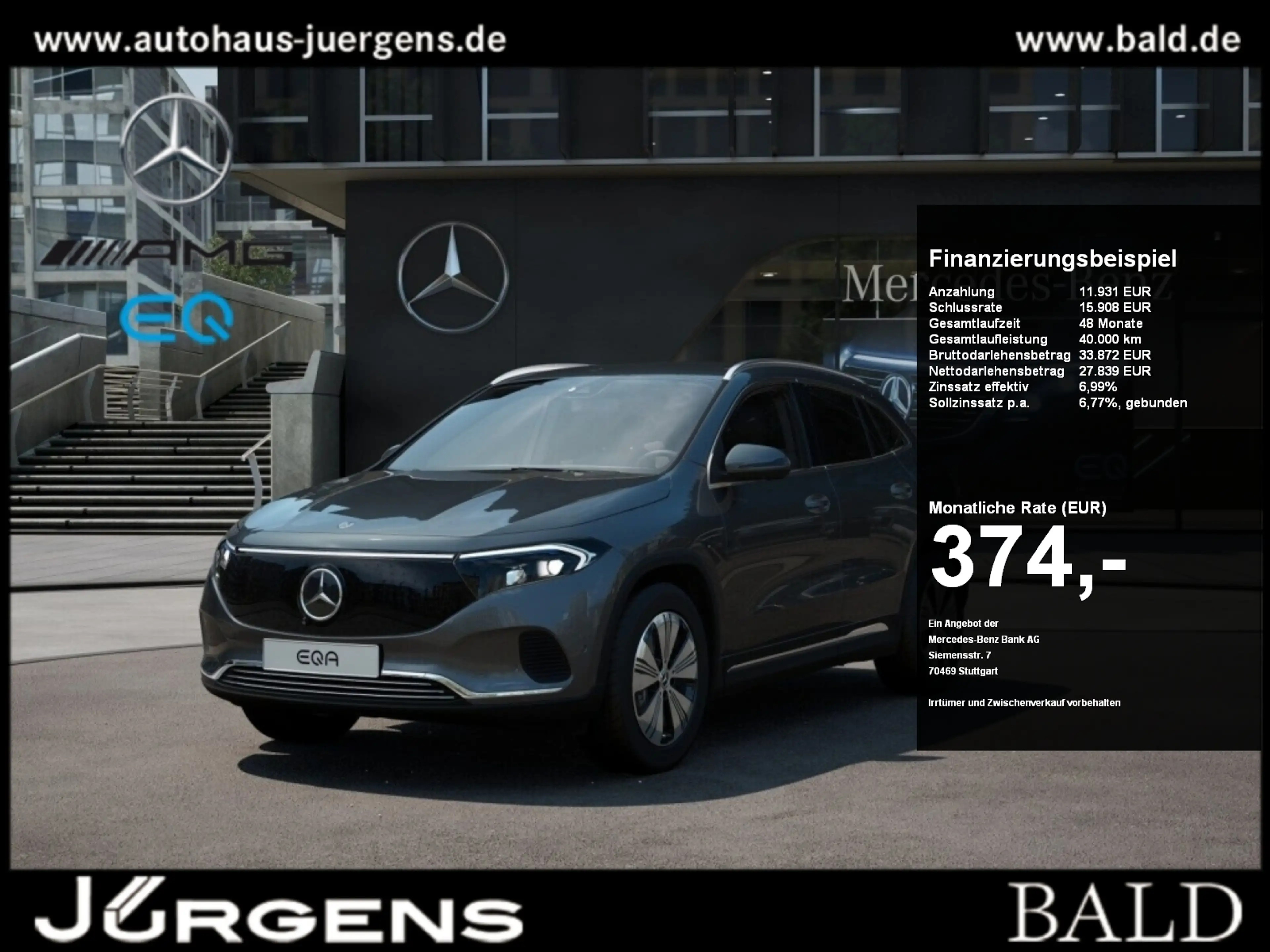 Mercedes-Benz EQA 300 4MATIC Progressive+Distr+Ambiente+AHK