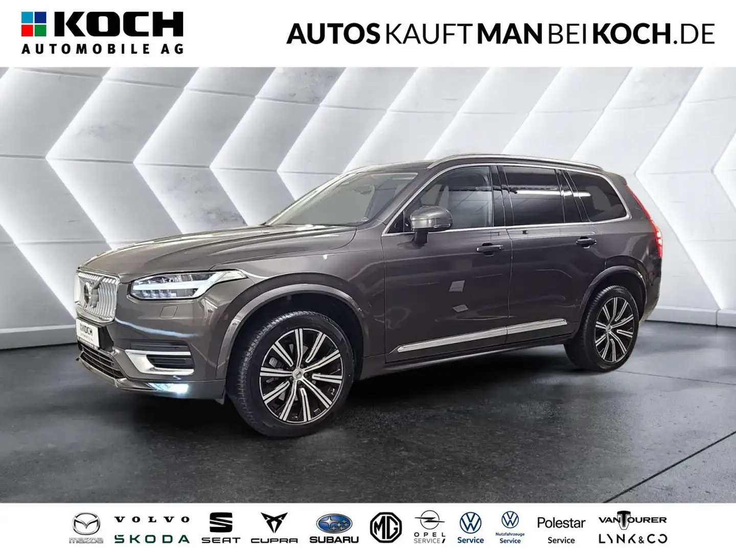Volvo XC90 B5 D AWD PlusBright ACC BLIS AHK PANO V-LED Gris - 1