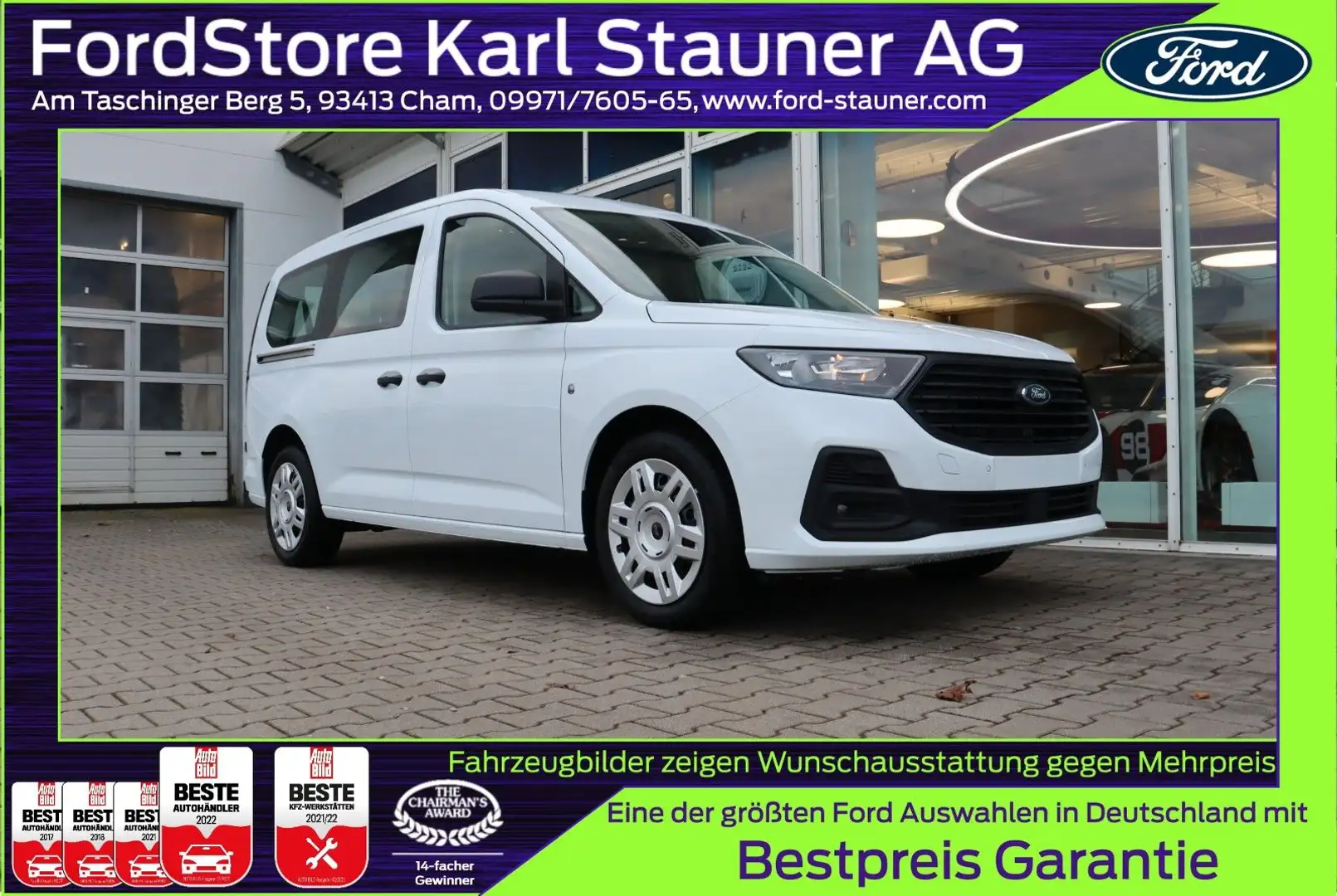 Ford Grand Tourneo Connect 2.0 EcoBl. L2 lang 5-Sitze Weiß - 1