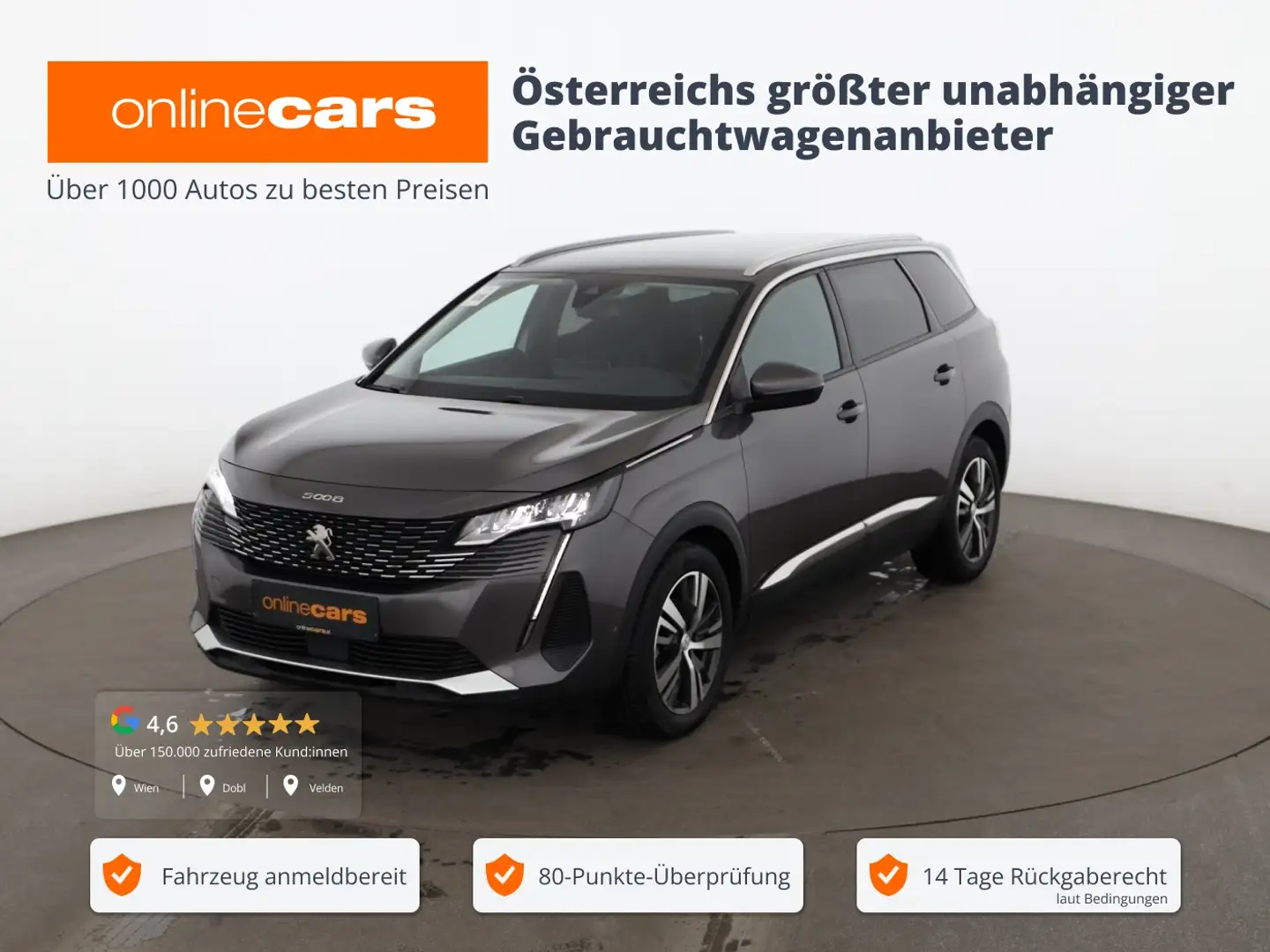 Peugeot 5008 1.5 BlueHDi 130 Allure Aut 7-SITZER LED AHK Grau - 1